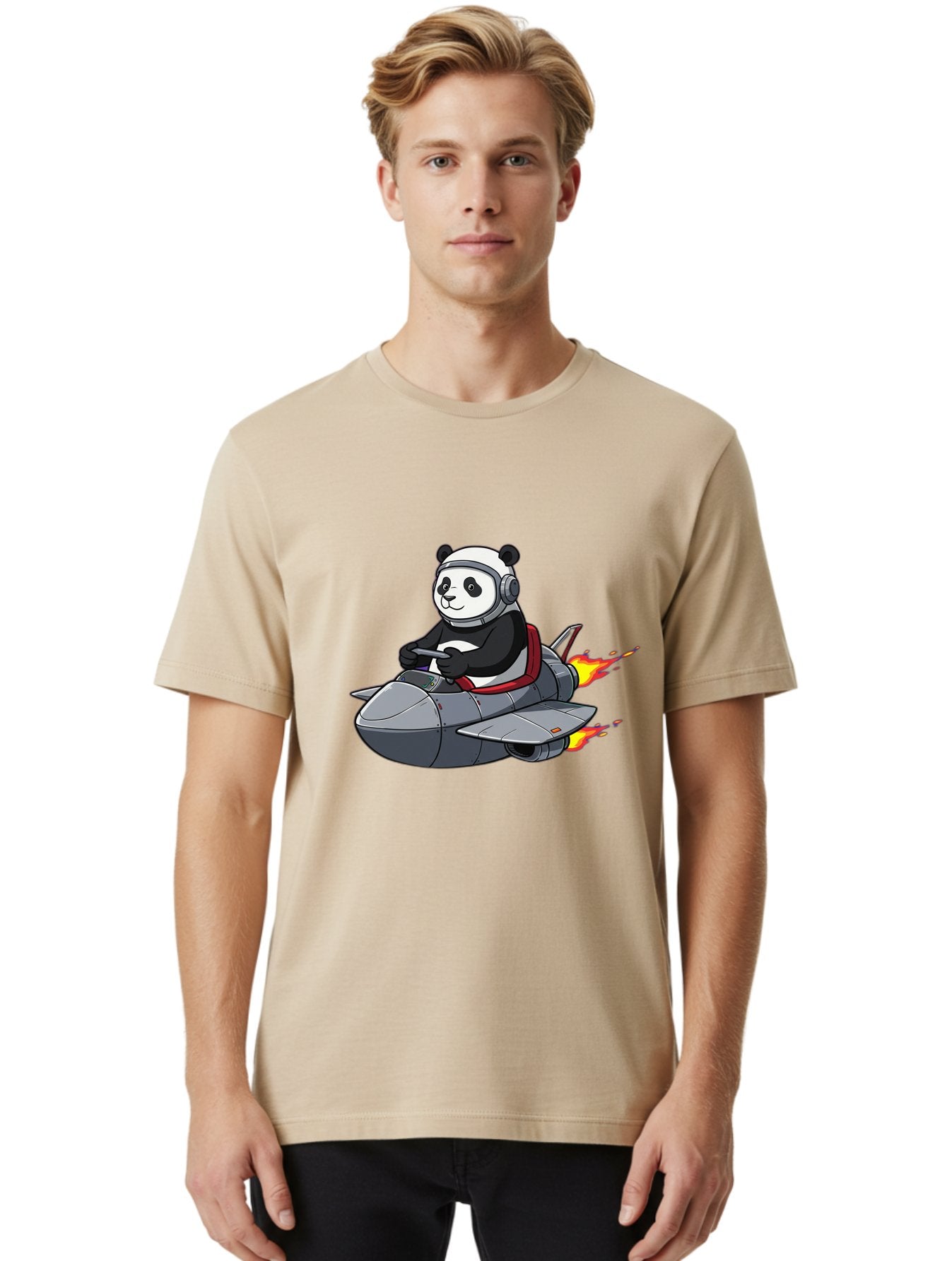 Panda-Pilot-3 Men'S Graphic Tee, 100% Cotton, Comfortable Casual Summer Wear, Machine Washable, Vintage Camera, Old Camera, Antique Camera, Black Camera, Classic Photography, Photography Equipment, Nostalgic Device, Film Camera, Camera Art Baf314 17
