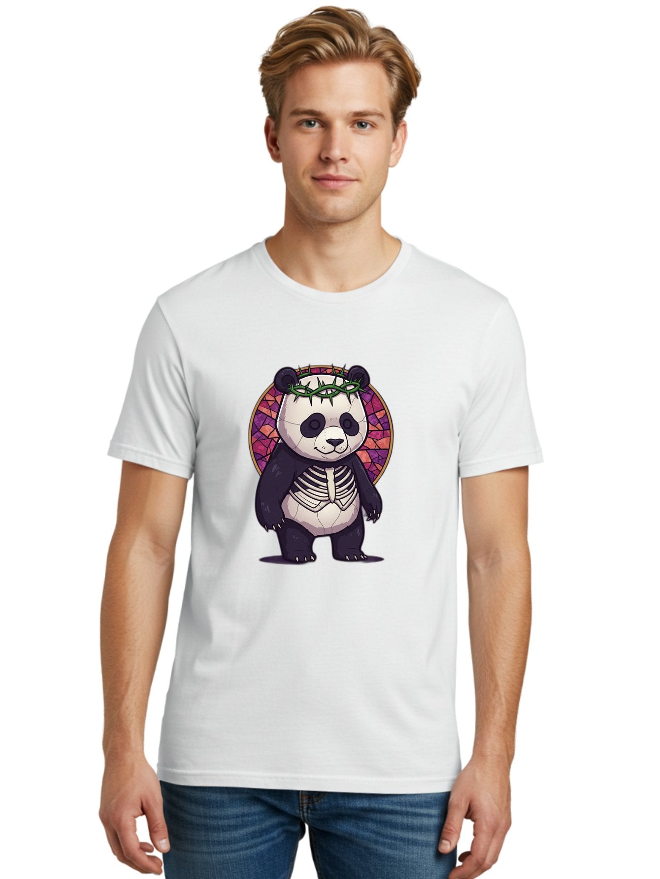 Panda-Skeleton-Jesus Men'S Graphic Tee, 100% Cotton, Comfortable Casual Summer Wear, Machine Washable, Vintage Camera, Old Camera, Antique Camera, Black Camera, Classic Photography, Photography Equipment, Nostalgic Device, Film Camera, Baf322 22