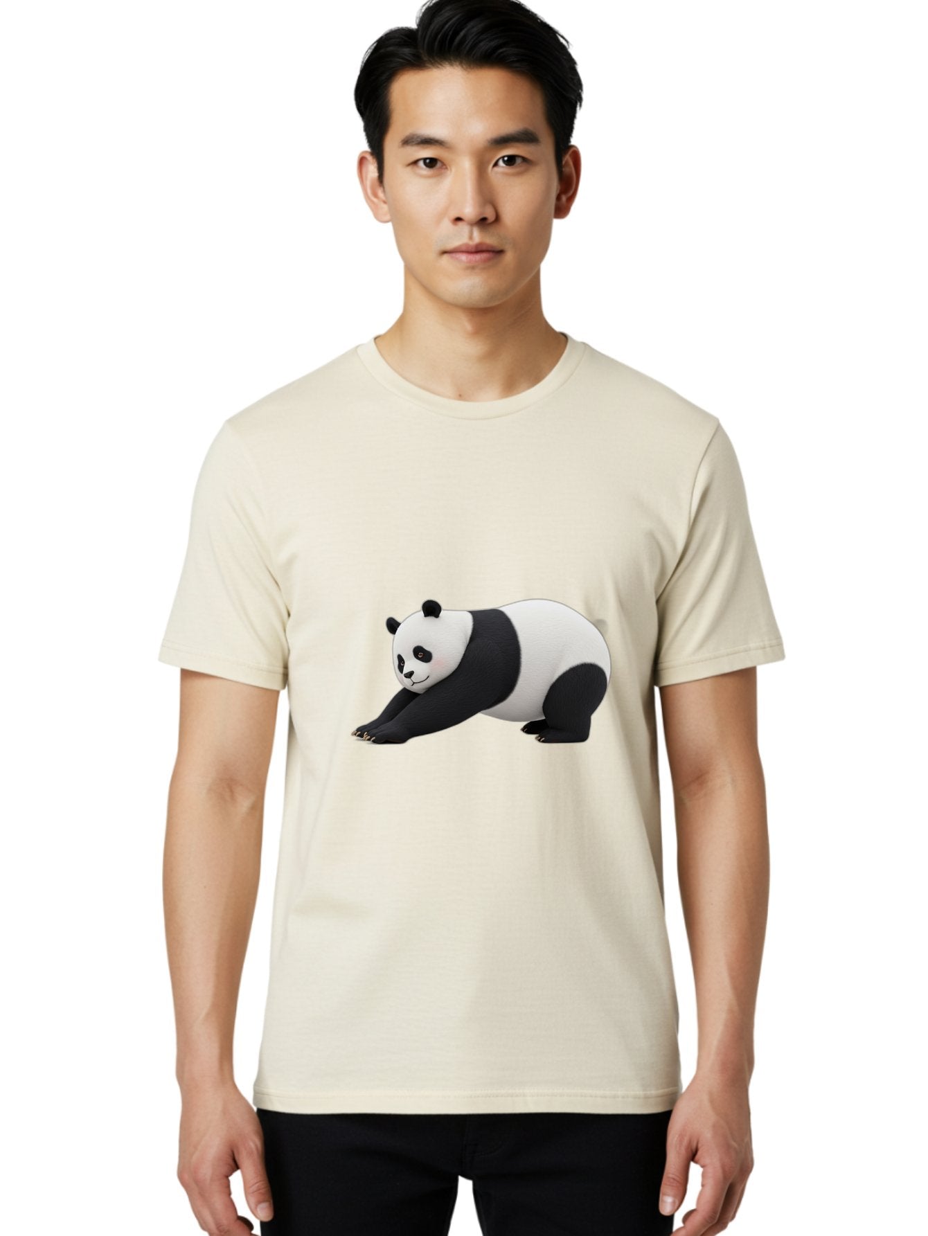Panda-Stretching Men'S Graphic Tee, 100% Cotton, Comfortable Casual Summer Wear, Machine Washable, Vintage Camera, Old Camera, Antique Camera, Black Camera, Classic Photography, Photography Equipment, Nostalgic Device, Film Camera, Camera Art Baf323 25