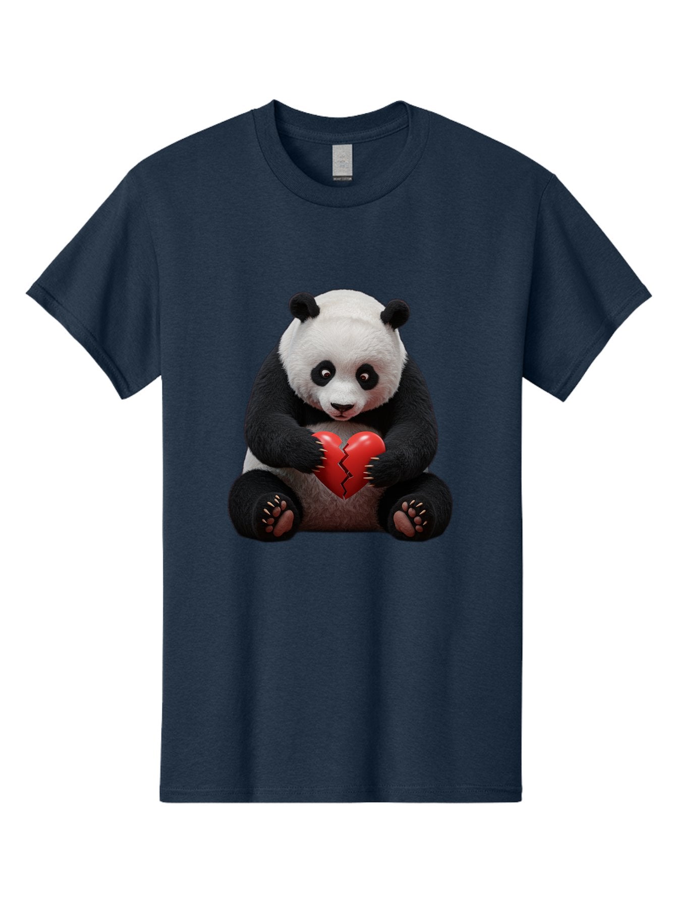 Panda-With-Broken-Heart-1 Men'S Graphic Tee, 100% Cotton, Comfortable Casual Summer Wear, Machine Washable, Vintage Camera, Old Camera, Antique Camera, Black Camera, Classic Photography, Photography Equipment, Nostalgic Device, Film Camera, Baf326