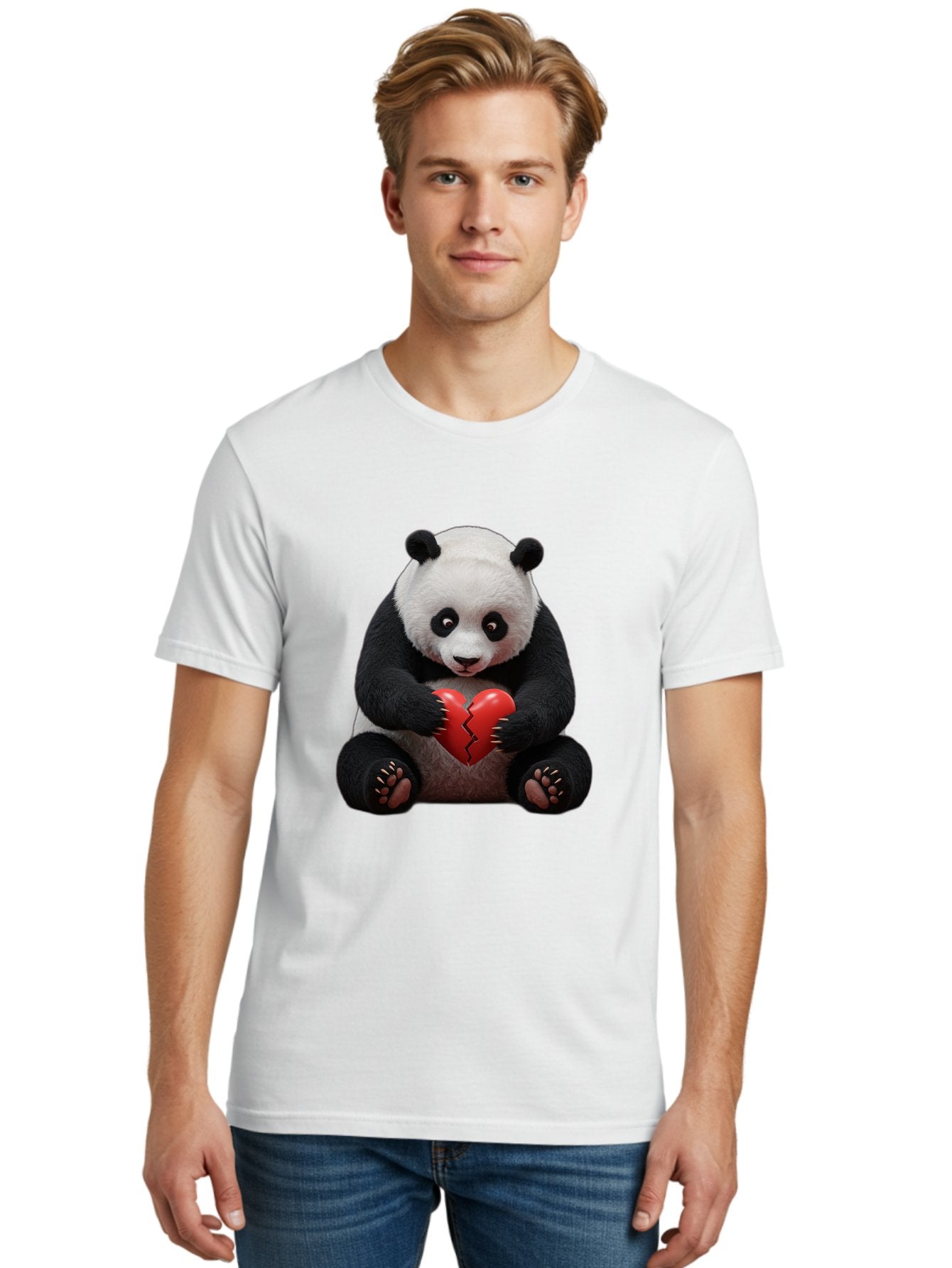 Panda-With-Broken-Heart-1 Men'S Graphic Tee, 100% Cotton, Comfortable Casual Summer Wear, Machine Washable, Vintage Camera, Old Camera, Antique Camera, Black Camera, Classic Photography, Photography Equipment, Nostalgic Device, Film Camera, Baf326 25