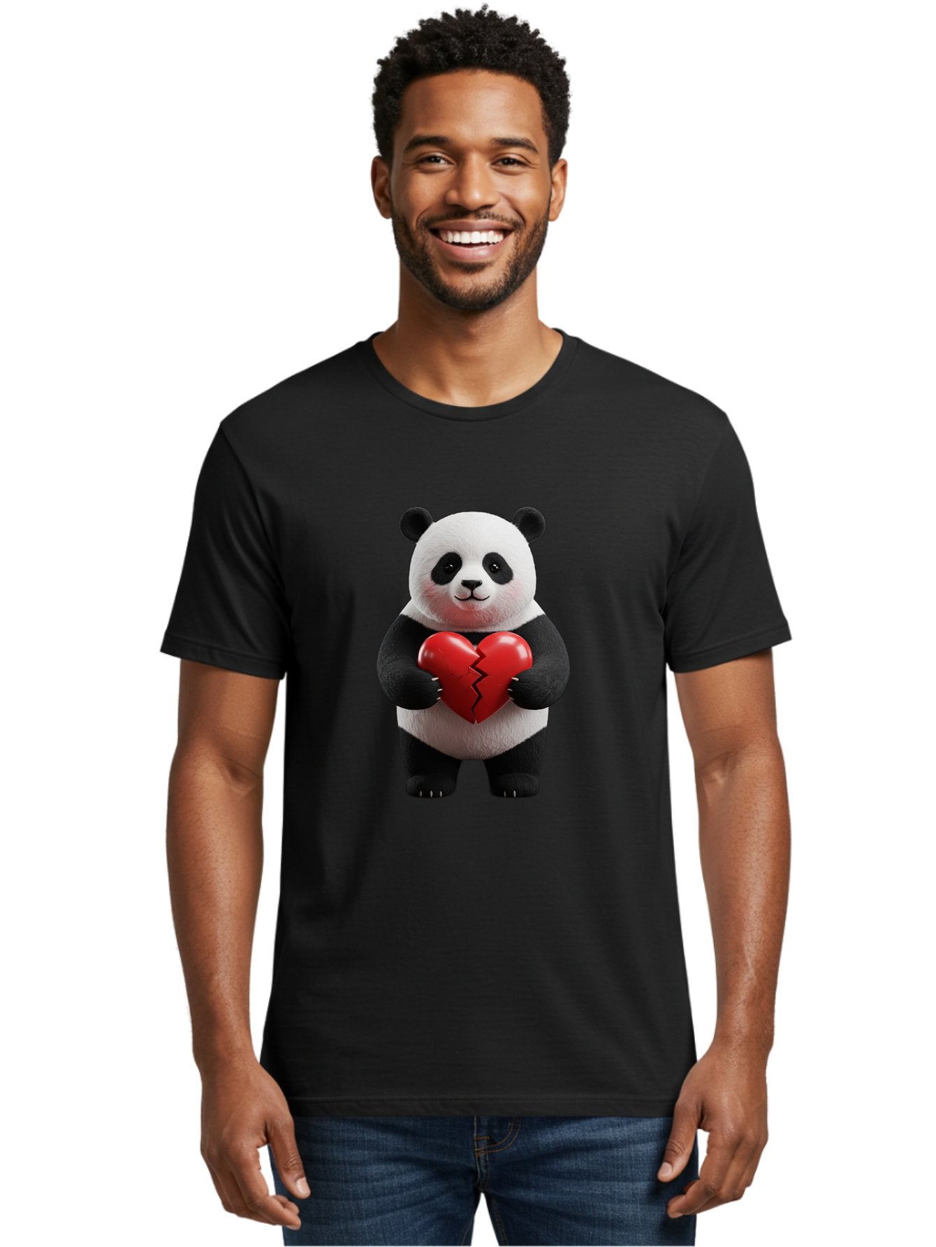 Panda-With-Broken-Heart-2 Men'S Graphic Tee, 100% Cotton, Comfortable Casual Summer Wear, Machine Washable, Vintage Camera, Old Camera, Antique Camera, Black Camera, Classic Photography, Photography Equipment, Nostalgic Device, Film Camera, Baf327 27