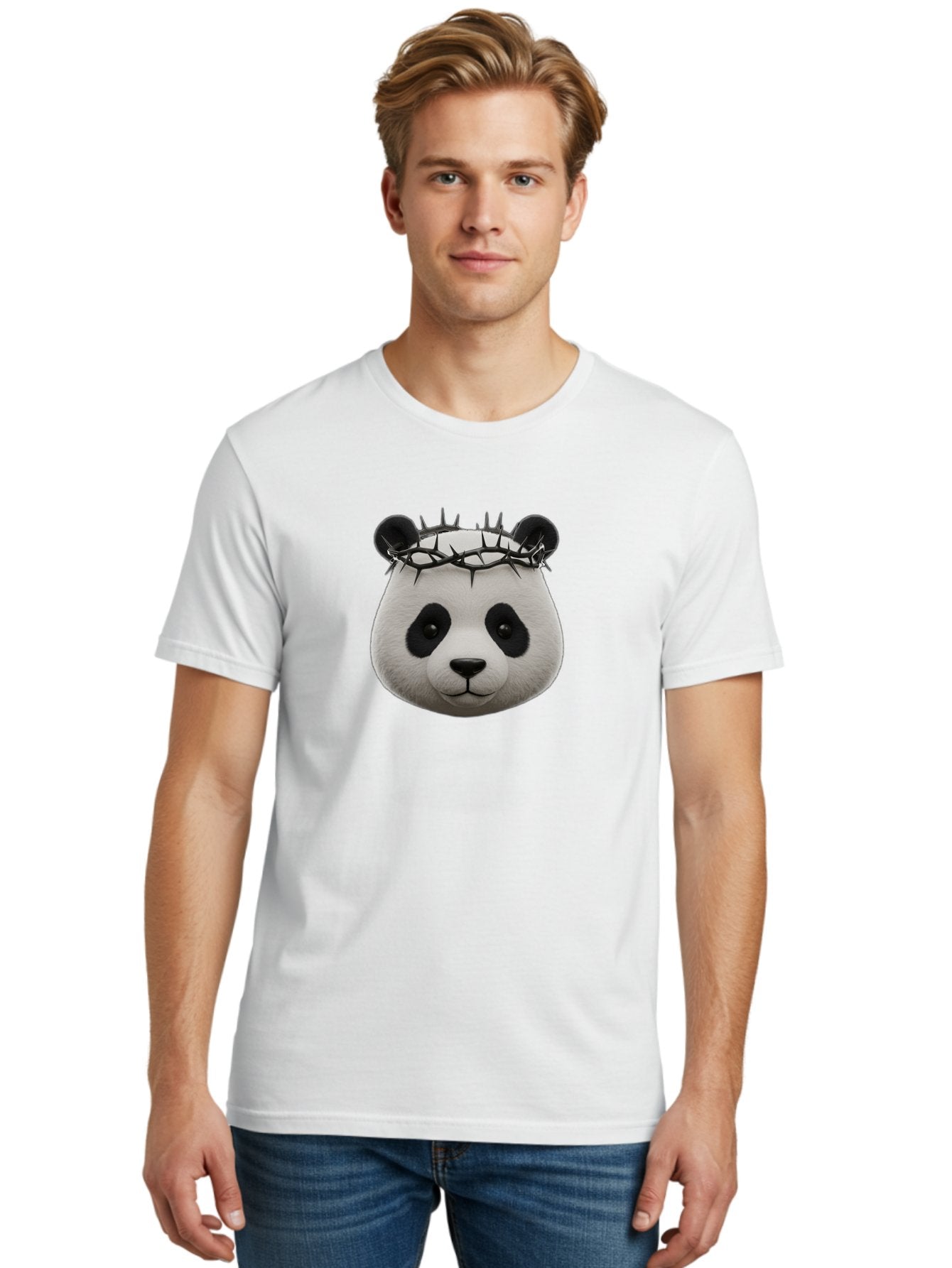 Panda-With-Crown-Of-Thorns-1 Men'S Graphic Tee, 100% Cotton, Comfortable Casual Summer Wear, Machine Washable, Vintage Camera, Old Camera, Antique Camera, Black Camera, Classic Photography, Photography Equipment, Nostalgic Device, Film Camera, Baf331 29