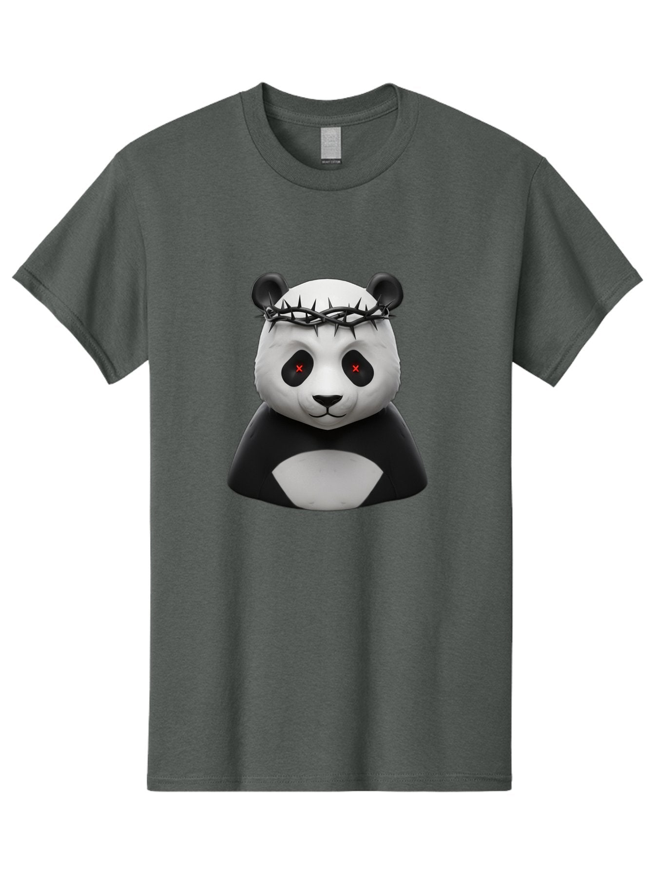 Panda-With-Crown-Of-Thorns-2 Men'S Graphic Tee, 100% Cotton, Comfortable Casual Summer Wear, Machine Washable, Vintage Camera, Old Camera, Antique Camera, Black Camera, Classic Photography, Photography Equipment, Nostalgic Device, Film Camera, Baf332 3