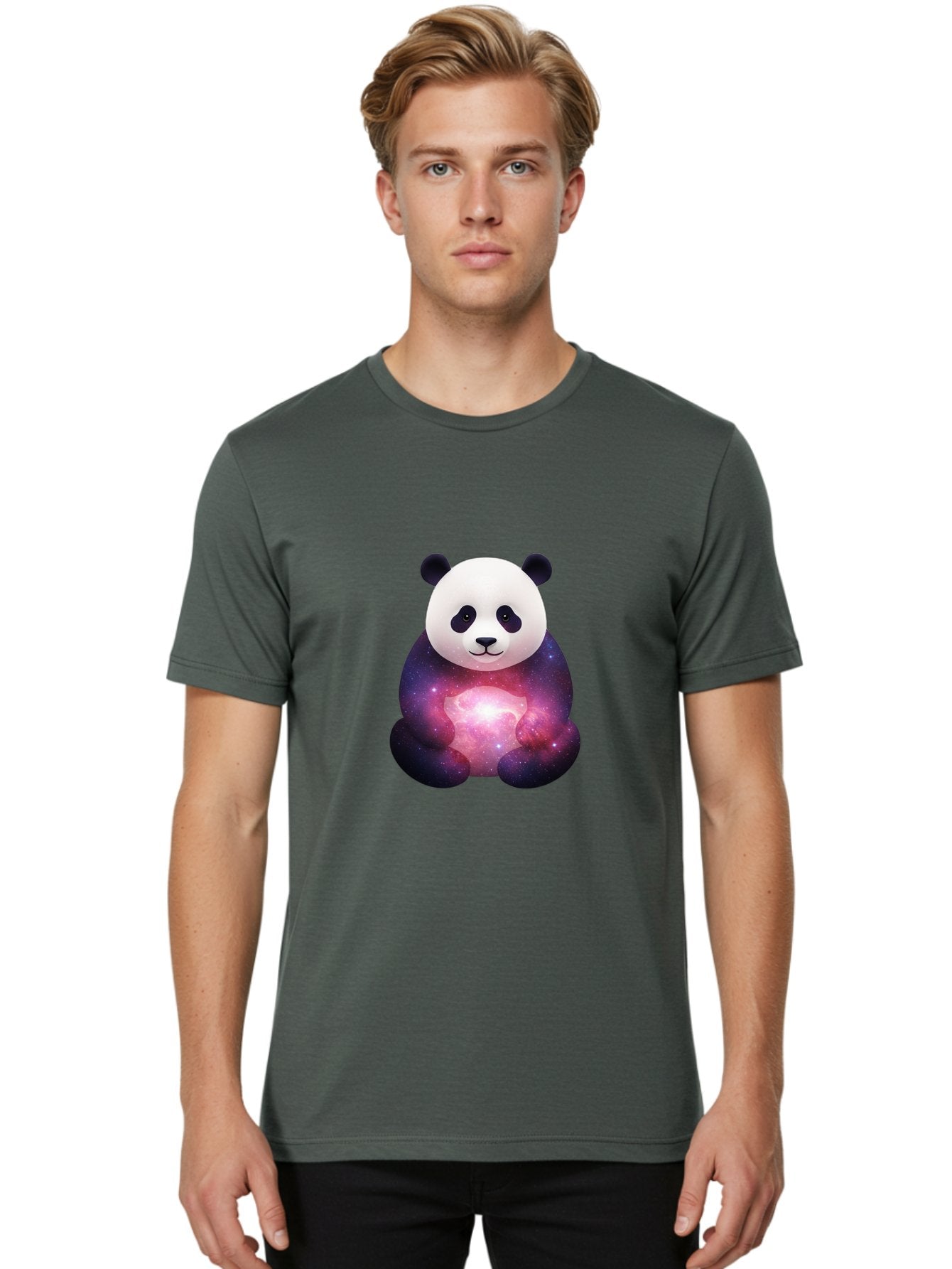 Panda-With-Galaxy Men'S Graphic Tee, 100% Cotton, Comfortable Casual Summer Wear, Machine Washable, Vintage Camera, Old Camera, Antique Camera, Black Camera, Classic Photography, Photography Equipment, Nostalgic Device, Film Camera, Camera Art Baf335 21
