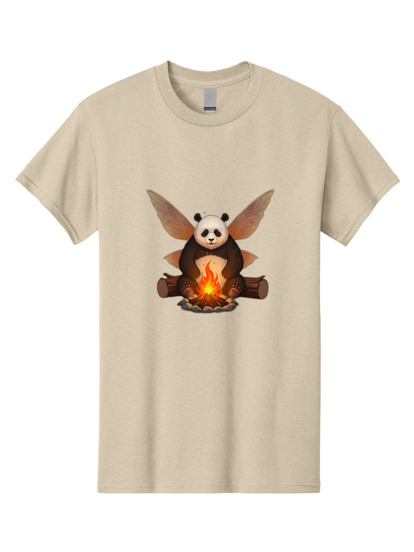 Panda-With-Wings-By-Campfire Men'S Graphic Tee, 100% Cotton, Comfortable Casual Summer Wear, Machine Washable, Vintage Camera, Old Camera, Antique Camera, Black Camera, Classic Photography, Photography Equipment, Nostalgic Device, Film Camera, Baf340 3