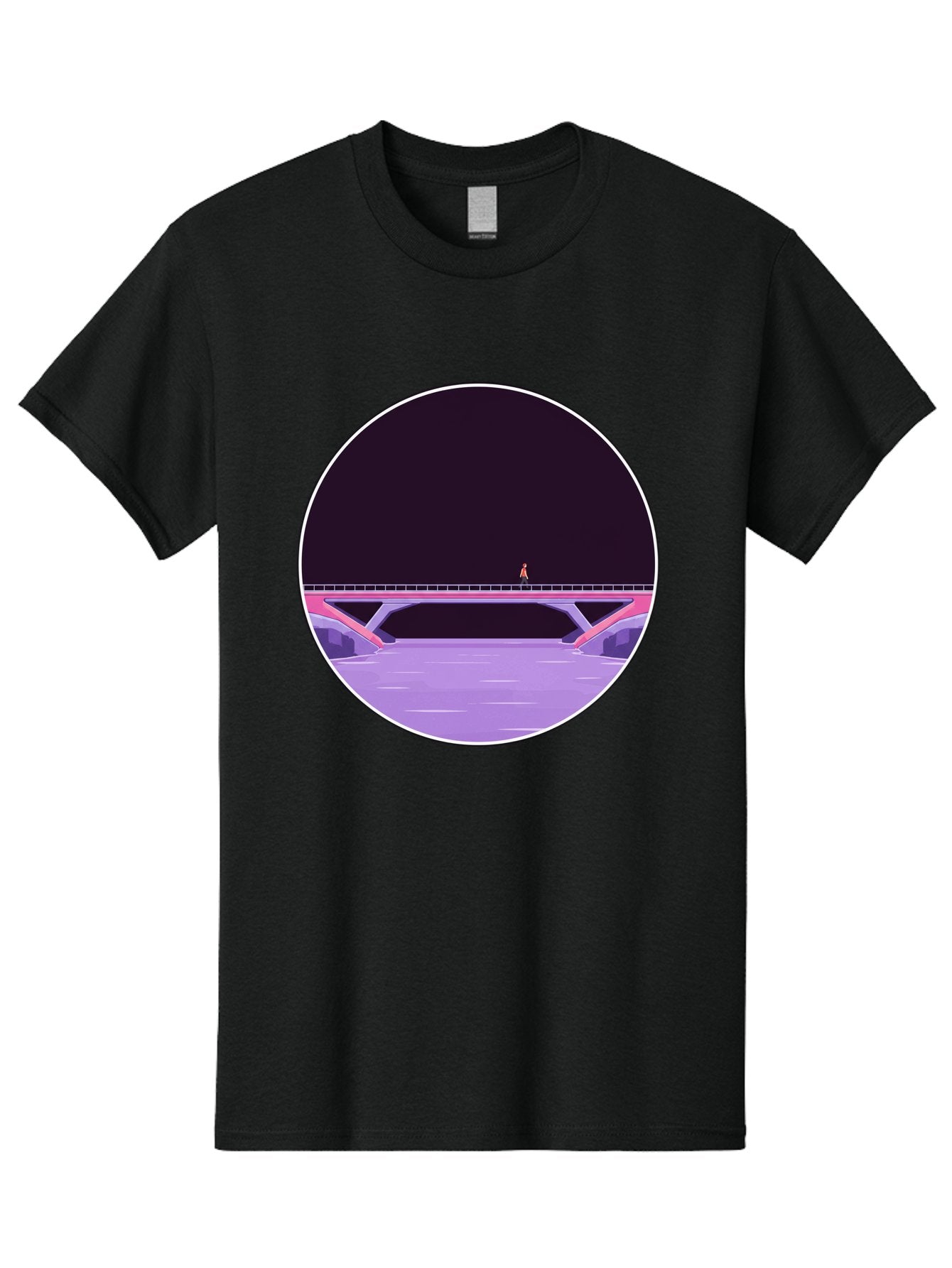 Person-On-Bridge Men'S Graphic Tee, 100% Cotton, Comfortable Casual Summer Wear, Machine Washable, Vintage Camera, Old Camera, Antique Camera, Black Camera, Classic Photography, Photography Equipment, Nostalgic Device, Film Camera, Camera Art Baf345