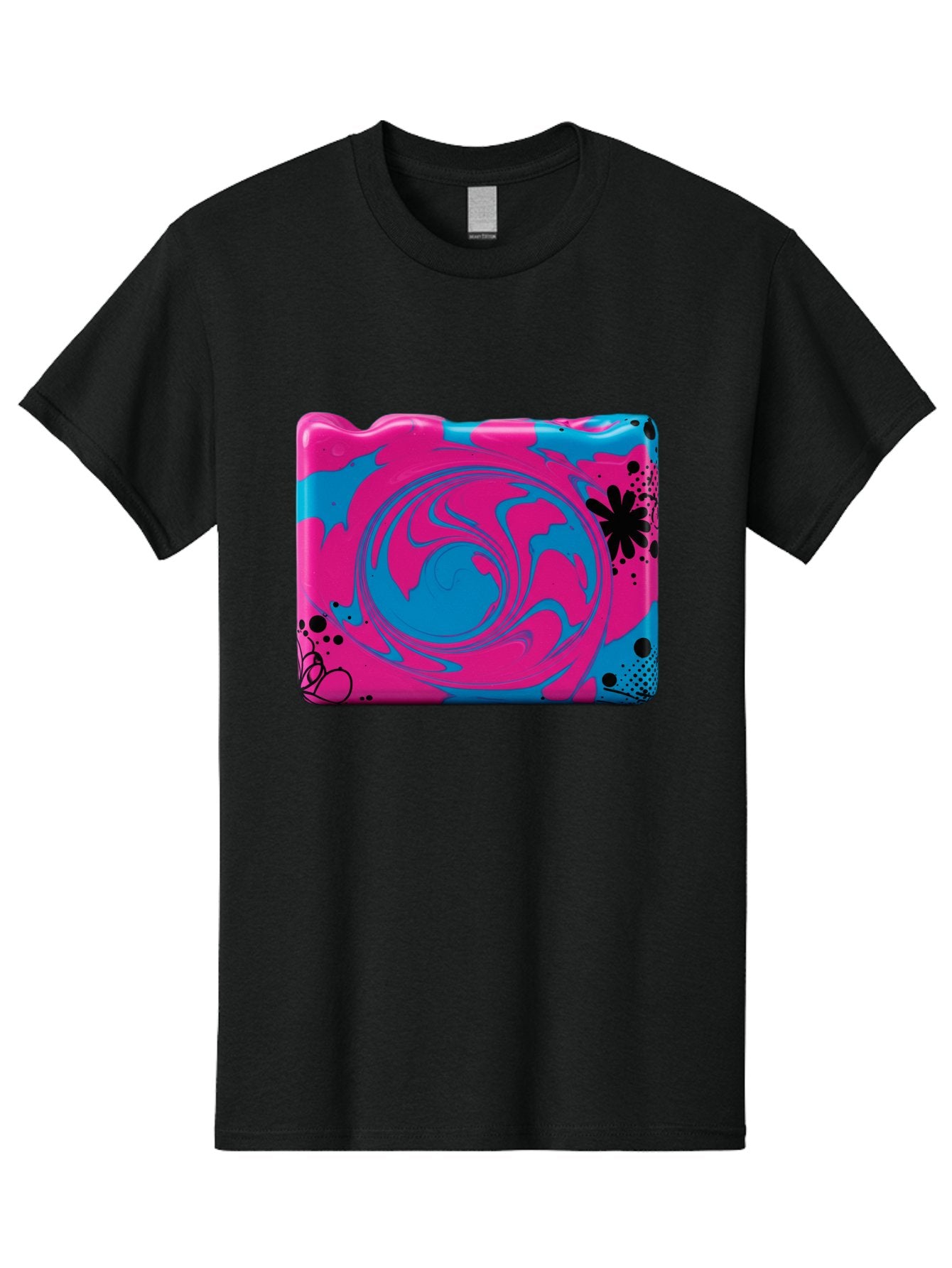 Pink-Blue-Swirl Men'S Graphic Tee, 100% Cotton, Comfortable Casual Summer Wear, Machine Washable, Vintage Camera, Old Camera, Antique Camera, Black Camera, Classic Photography, Photography Equipment, Nostalgic Device, Film Camera, Camera Art Baf349 8