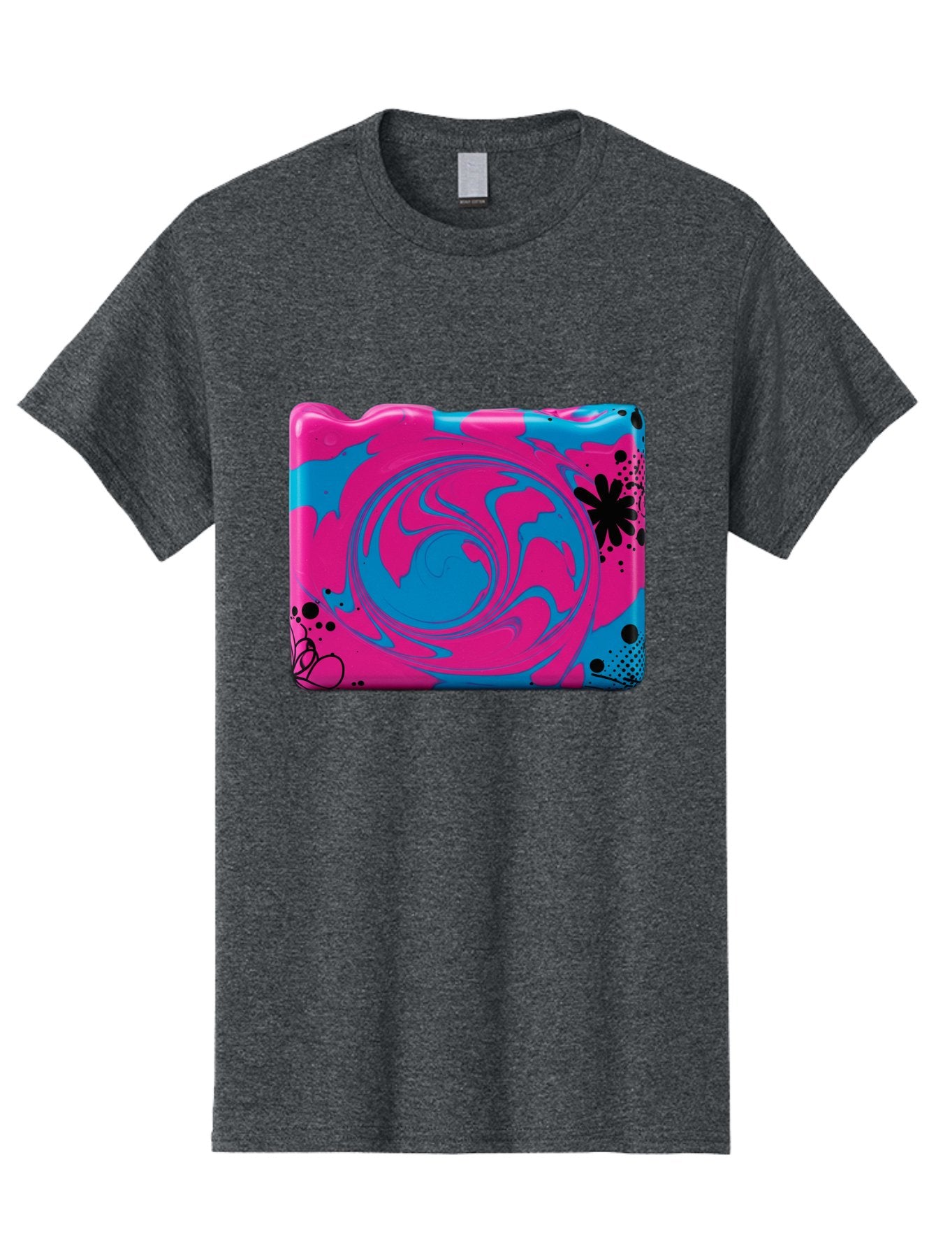 Pink-Blue-Swirl Men'S Graphic Tee, 100% Cotton, Comfortable Casual Summer Wear, Machine Washable, Vintage Camera, Old Camera, Antique Camera, Black Camera, Classic Photography, Photography Equipment, Nostalgic Device, Film Camera, Camera Art Baf349 9