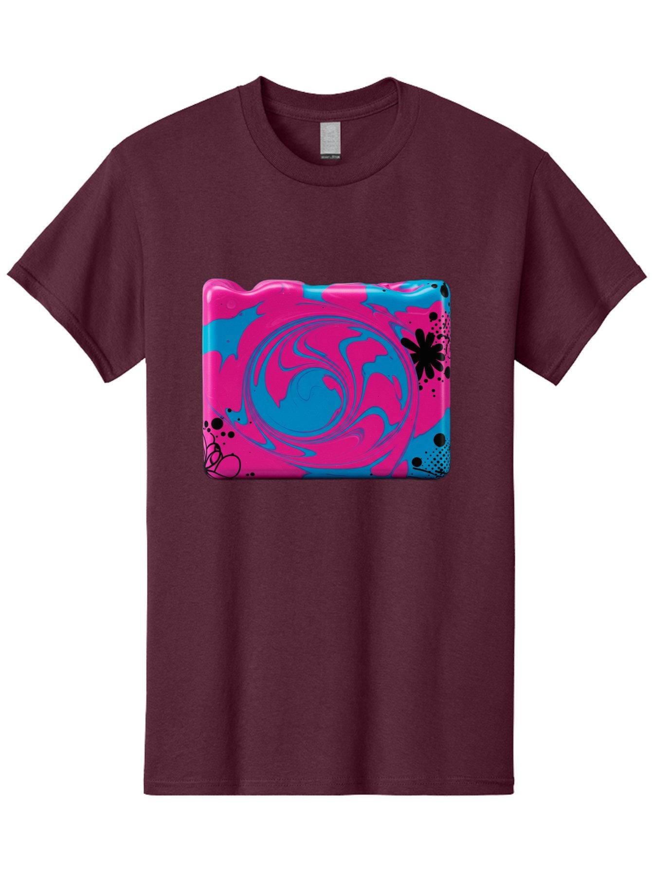 Pink-Blue-Swirl Men'S Graphic Tee, 100% Cotton, Comfortable Casual Summer Wear, Machine Washable, Vintage Camera, Old Camera, Antique Camera, Black Camera, Classic Photography, Photography Equipment, Nostalgic Device, Film Camera, Camera Art Baf349 15