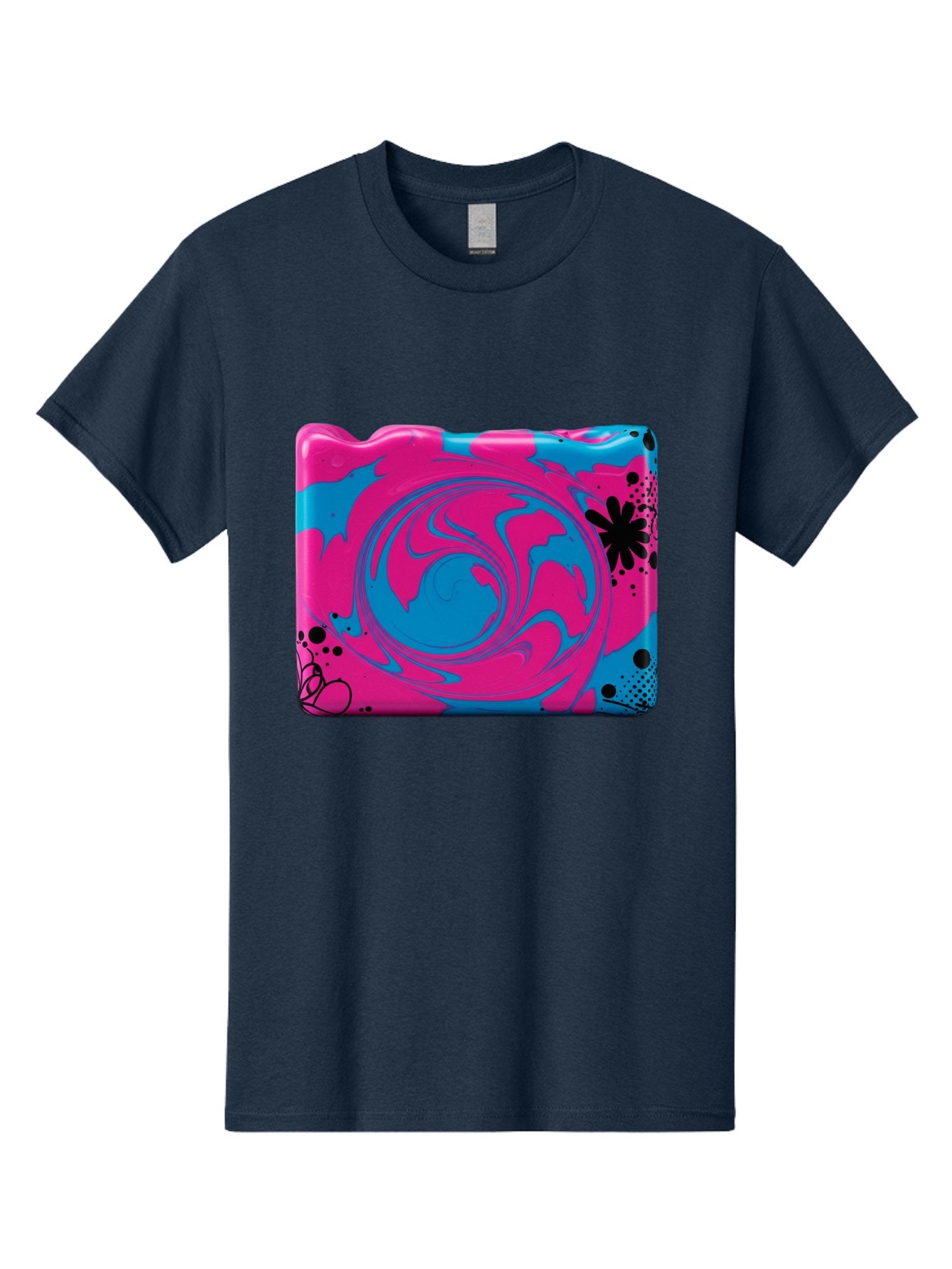 Pink-Blue-Swirl Men'S Graphic Tee, 100% Cotton, Comfortable Casual Summer Wear, Machine Washable, Vintage Camera, Old Camera, Antique Camera, Black Camera, Classic Photography, Photography Equipment, Nostalgic Device, Film Camera, Camera Art Baf349 5