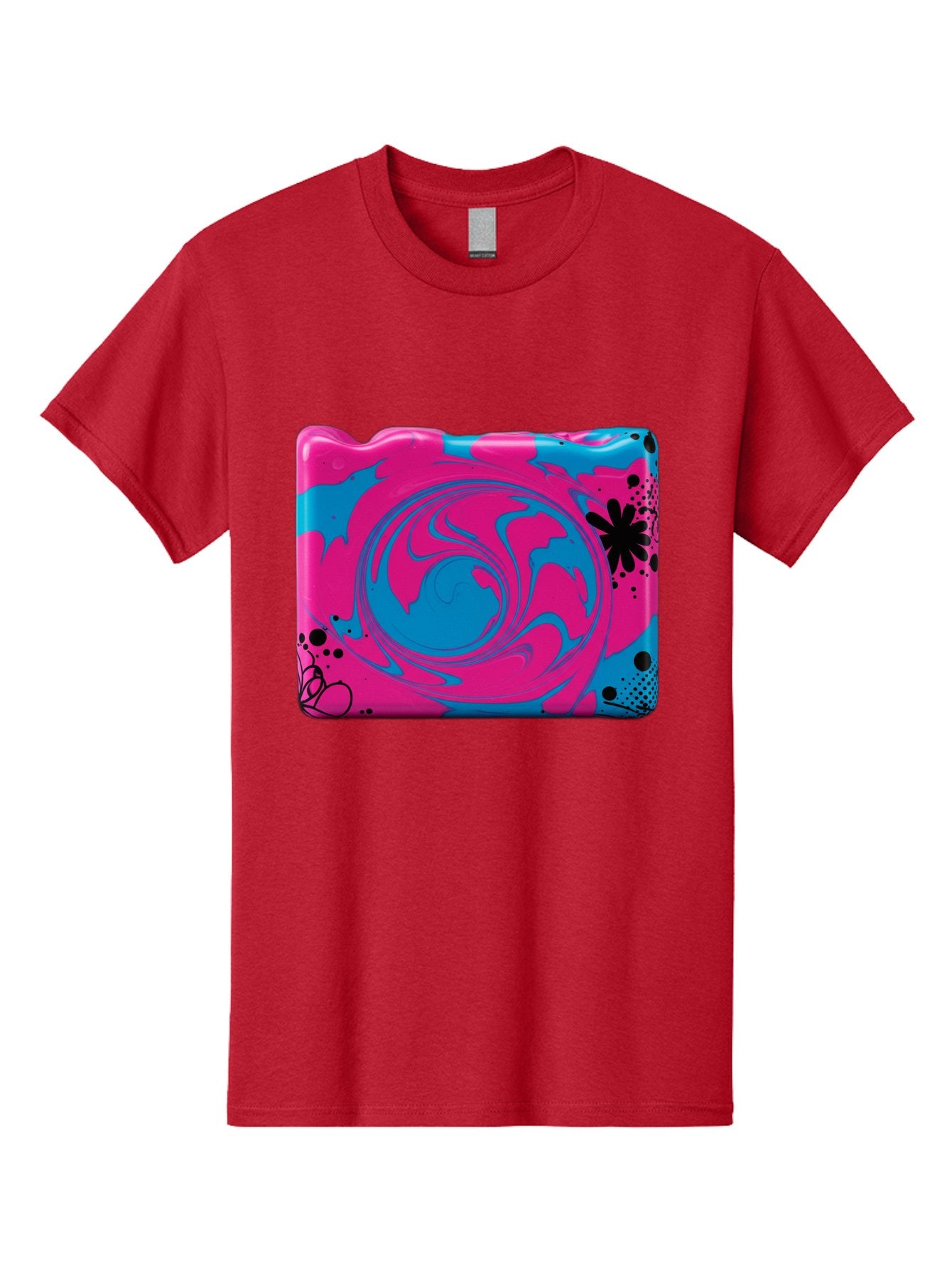 Pink-Blue-Swirl Men'S Graphic Tee, 100% Cotton, Comfortable Casual Summer Wear, Machine Washable, Vintage Camera, Old Camera, Antique Camera, Black Camera, Classic Photography, Photography Equipment, Nostalgic Device, Film Camera, Camera Art Baf349 4
