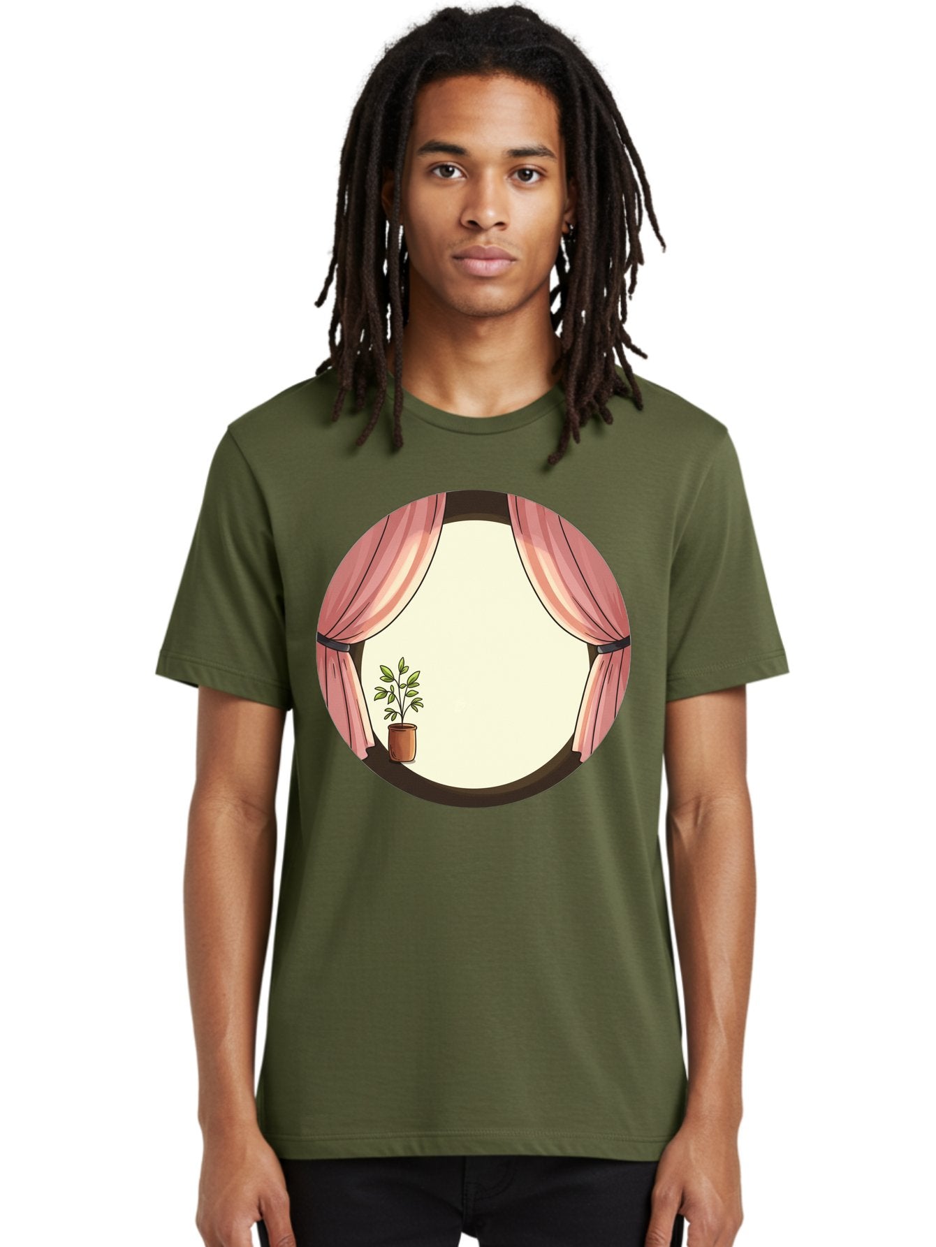 Pink-Curtain-Potted-Plant Men'S Graphic Tee, 100% Cotton, Comfortable Casual Summer Wear, Machine Washable, Vintage Camera, Old Camera, Antique Camera, Black Camera, Classic Photography, Photography Equipment, Nostalgic Device, Film Camera, Baf350 16