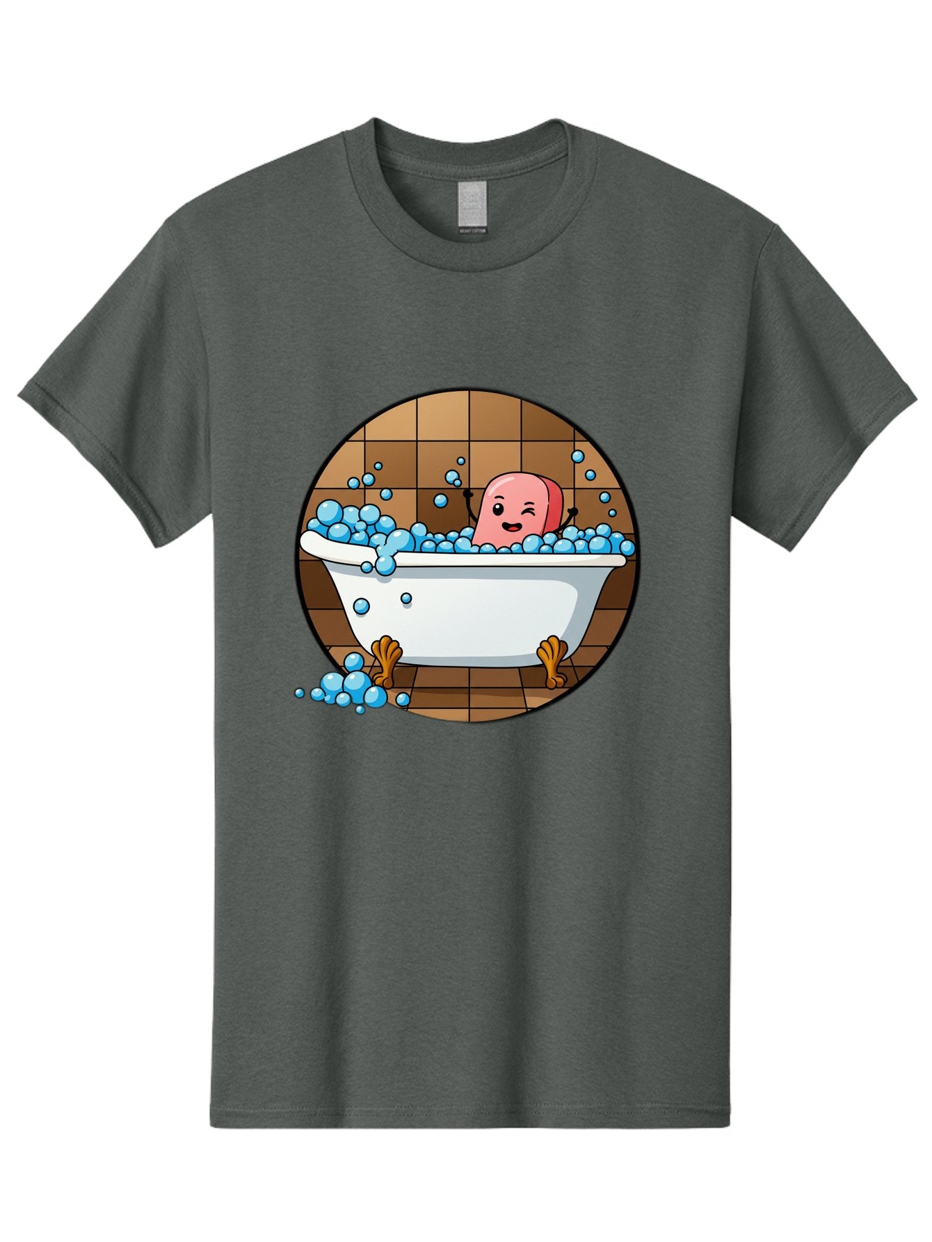 Pink-Head-In-White-Bathtub Men'S Graphic Tee, 100% Cotton, Comfortable Casual Summer Wear, Machine Washable, Vintage Camera, Old Camera, Antique Camera, Black Camera, Classic Photography, Photography Equipment, Nostalgic Device, Film Camera, Baf352 12