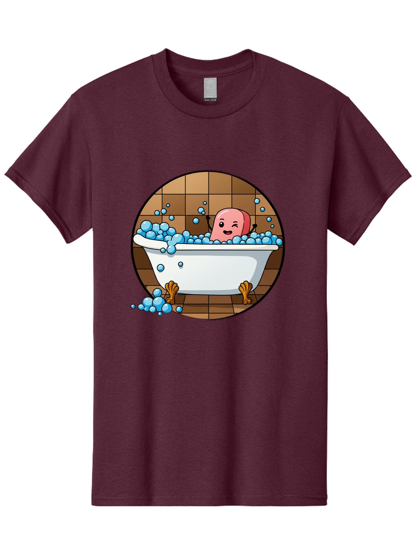 Pink-Head-In-White-Bathtub Men'S Graphic Tee, 100% Cotton, Comfortable Casual Summer Wear, Machine Washable, Vintage Camera, Old Camera, Antique Camera, Black Camera, Classic Photography, Photography Equipment, Nostalgic Device, Film Camera, Baf352 5