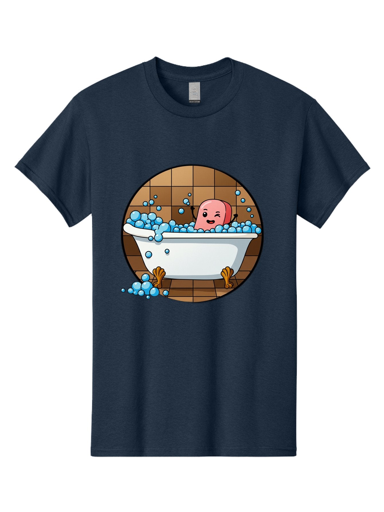 Pink-Head-In-White-Bathtub Men'S Graphic Tee, 100% Cotton, Comfortable Casual Summer Wear, Machine Washable, Vintage Camera, Old Camera, Antique Camera, Black Camera, Classic Photography, Photography Equipment, Nostalgic Device, Film Camera, Baf352