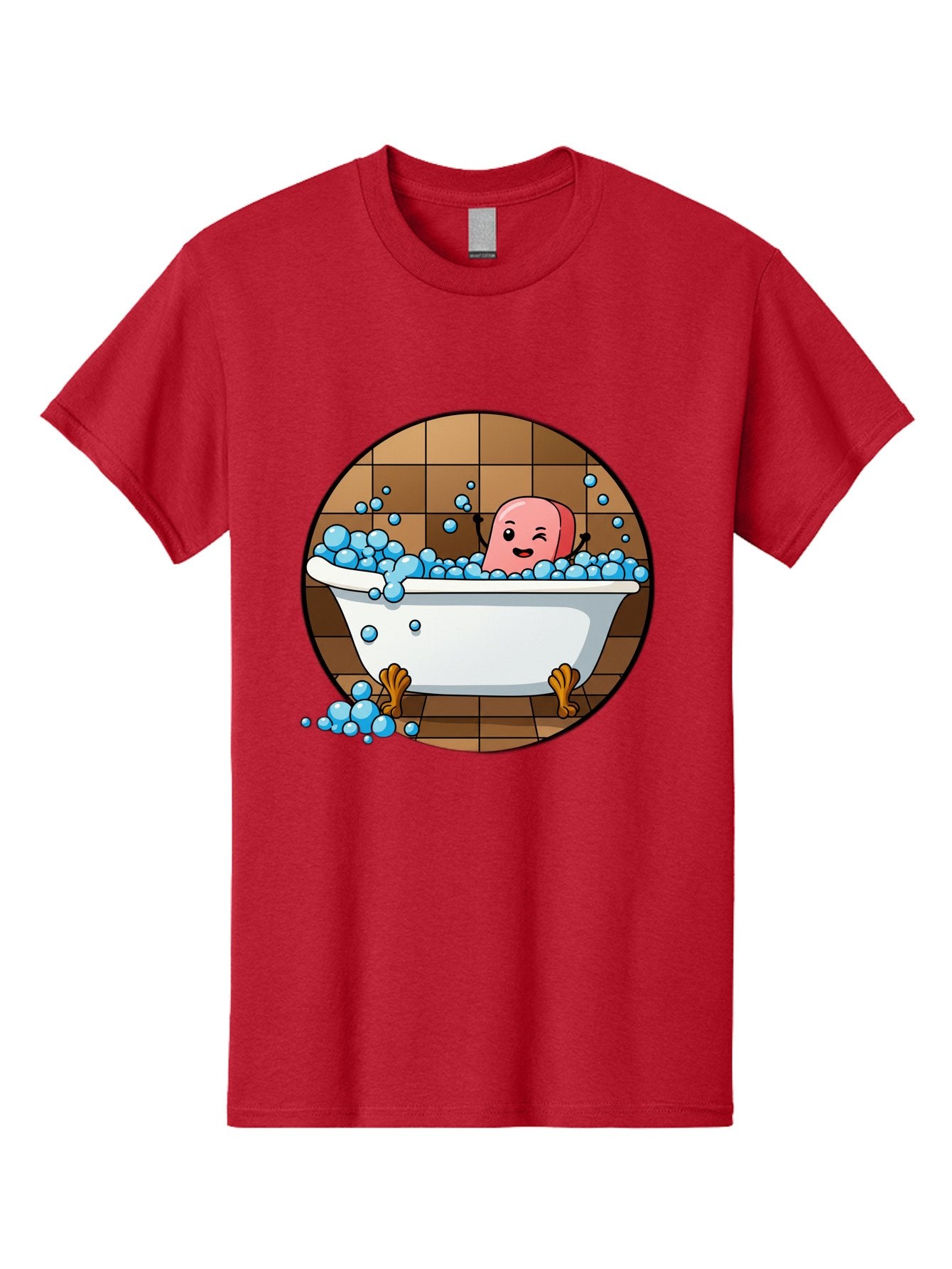 Pink-Head-In-White-Bathtub Men'S Graphic Tee, 100% Cotton, Comfortable Casual Summer Wear, Machine Washable, Vintage Camera, Old Camera, Antique Camera, Black Camera, Classic Photography, Photography Equipment, Nostalgic Device, Film Camera, Baf352 11