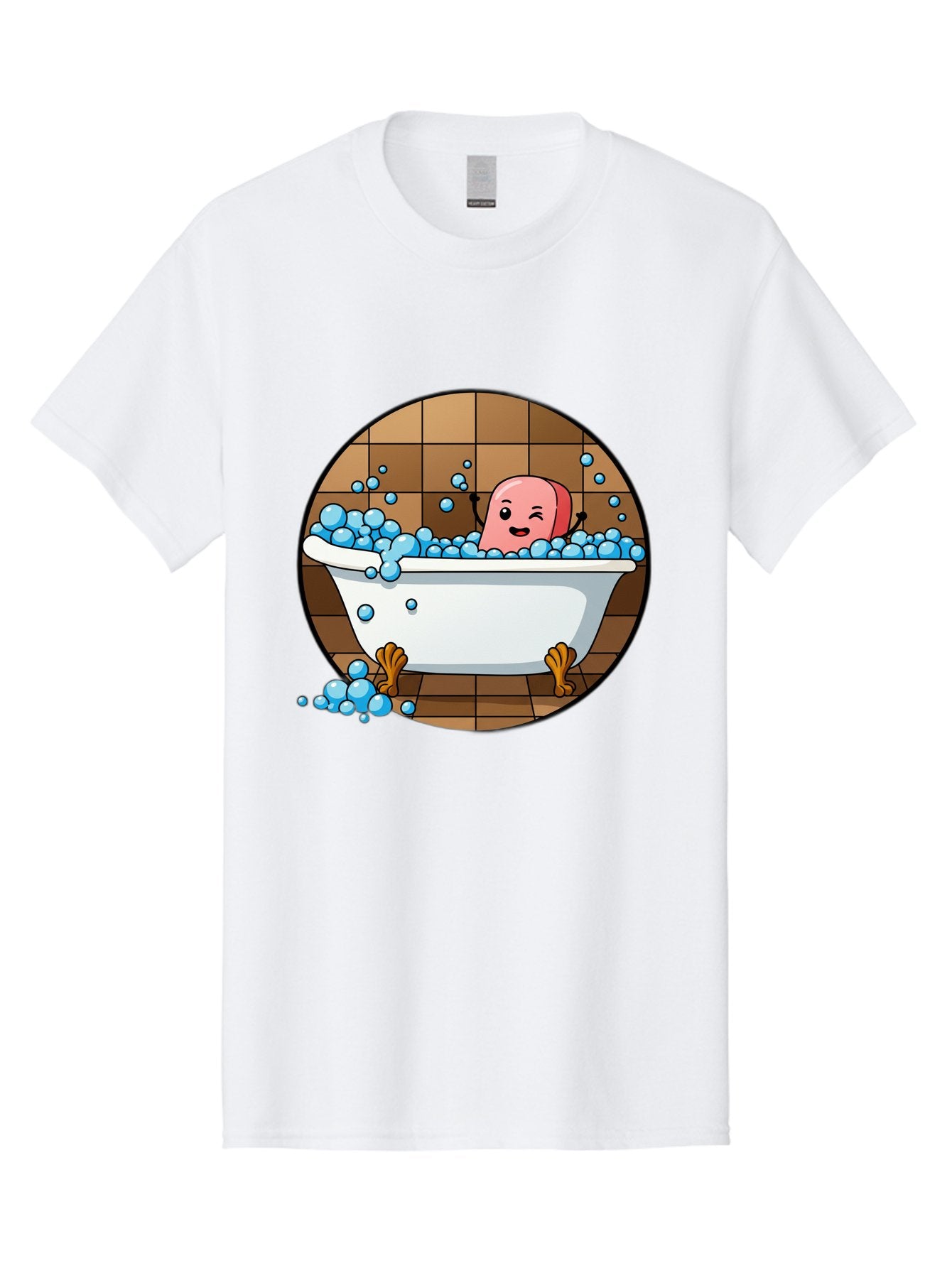 Pink-Head-In-White-Bathtub Men'S Graphic Tee, 100% Cotton, Comfortable Casual Summer Wear, Machine Washable, Vintage Camera, Old Camera, Antique Camera, Black Camera, Classic Photography, Photography Equipment, Nostalgic Device, Film Camera, Baf352 8