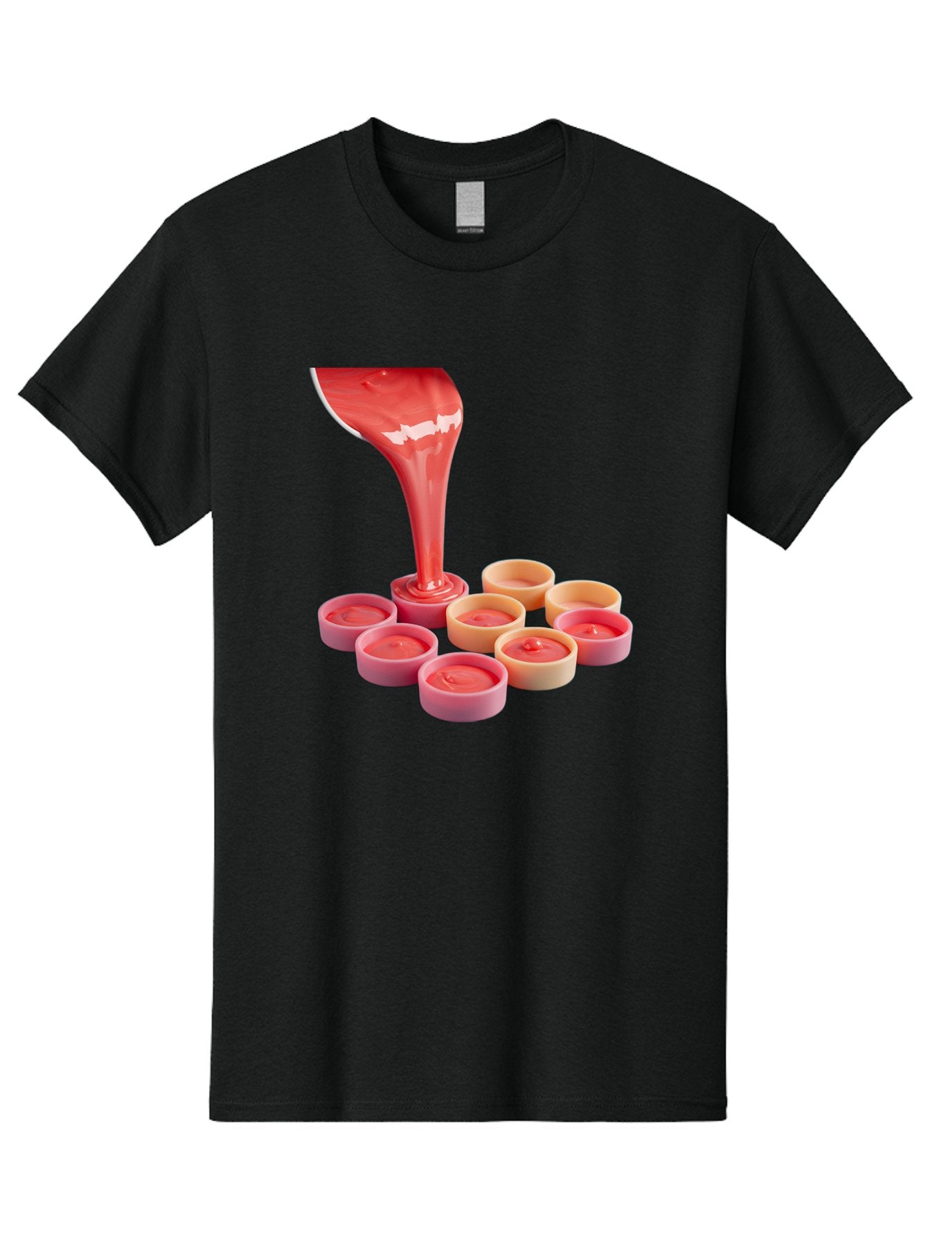 Pink-Sauce-Pouring-Into-Containers Men'S Graphic Tee, 100% Cotton, Comfortable Casual Summer Wear, Machine Washable, Vintage Camera, Old Camera, Antique Camera, Black Camera, Classic Photography, Photography Equipment, Nostalgic Device, Baf355 3