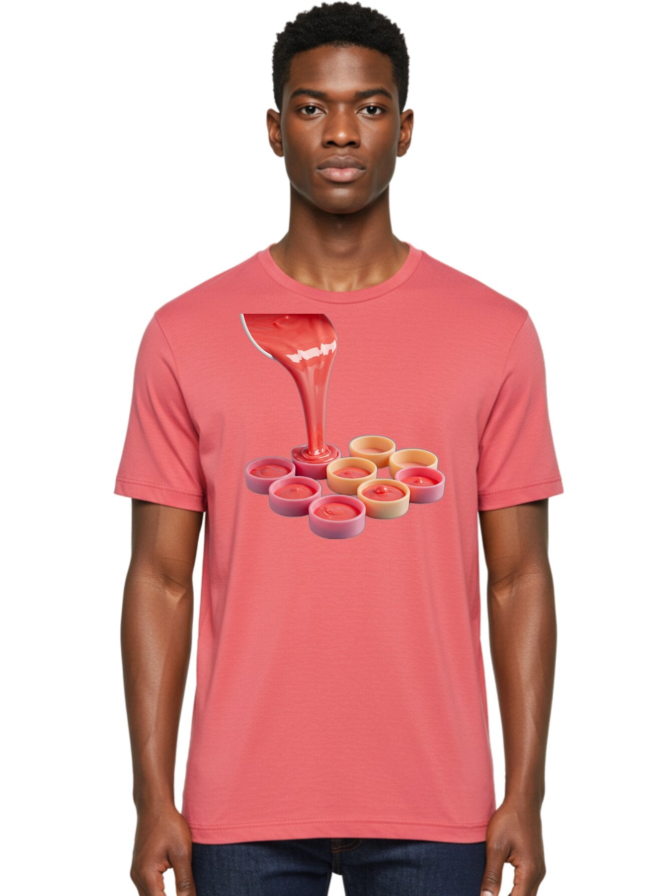 Pink-Sauce-Pouring-Into-Containers Men'S Graphic Tee, 100% Cotton, Comfortable Casual Summer Wear, Machine Washable, Vintage Camera, Old Camera, Antique Camera, Black Camera, Classic Photography, Photography Equipment, Nostalgic Device, Baf355 19