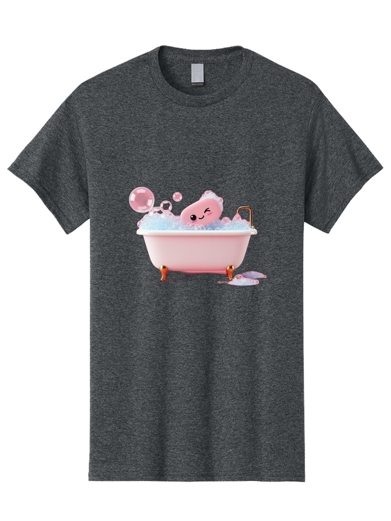 Pink-Soap-Character-In-Bathtub Men'S Graphic Tee, 100% Cotton, Comfortable Casual Summer Wear, Machine Washable, Vintage Camera, Old Camera, Antique Camera, Black Camera, Classic Photography, Photography Equipment, Nostalgic Device, Baf357