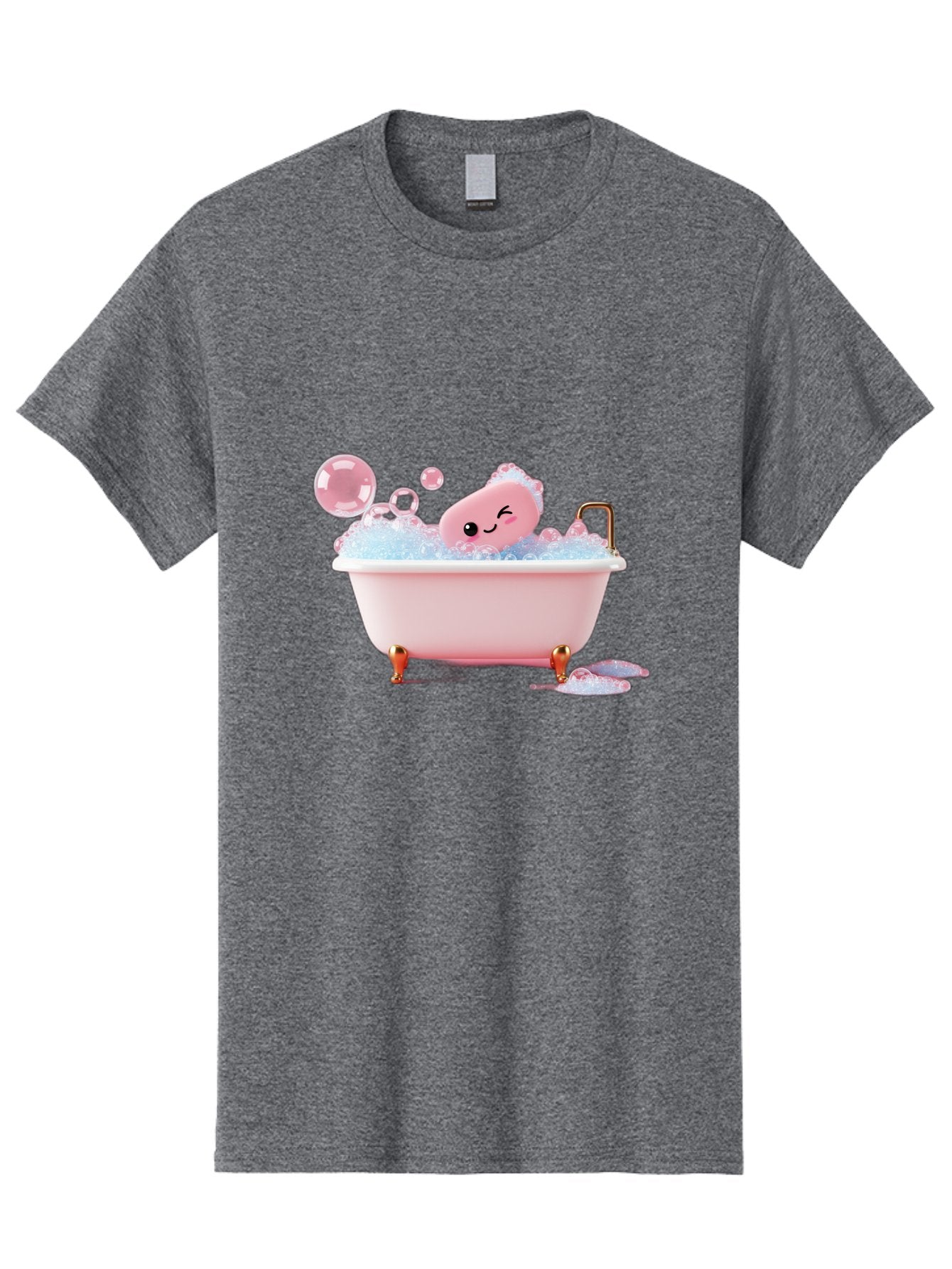 Pink-Soap-Character-In-Bathtub Men'S Graphic Tee, 100% Cotton, Comfortable Casual Summer Wear, Machine Washable, Vintage Camera, Old Camera, Antique Camera, Black Camera, Classic Photography, Photography Equipment, Nostalgic Device, Baf357