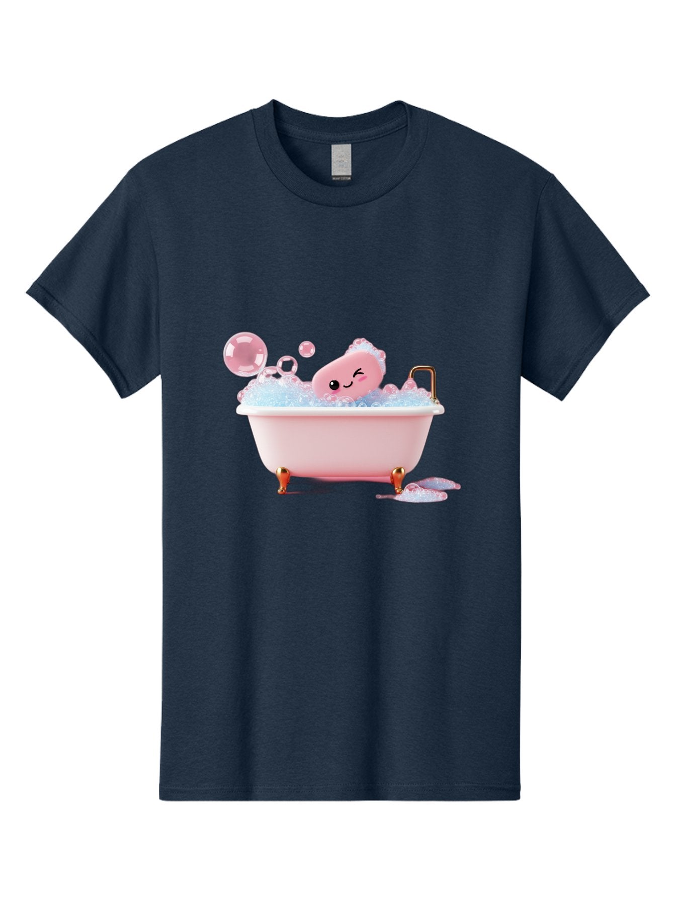 Pink-Soap-Character-In-Bathtub Men'S Graphic Tee, 100% Cotton, Comfortable Casual Summer Wear, Machine Washable, Vintage Camera, Old Camera, Antique Camera, Black Camera, Classic Photography, Photography Equipment, Nostalgic Device, Baf357 3