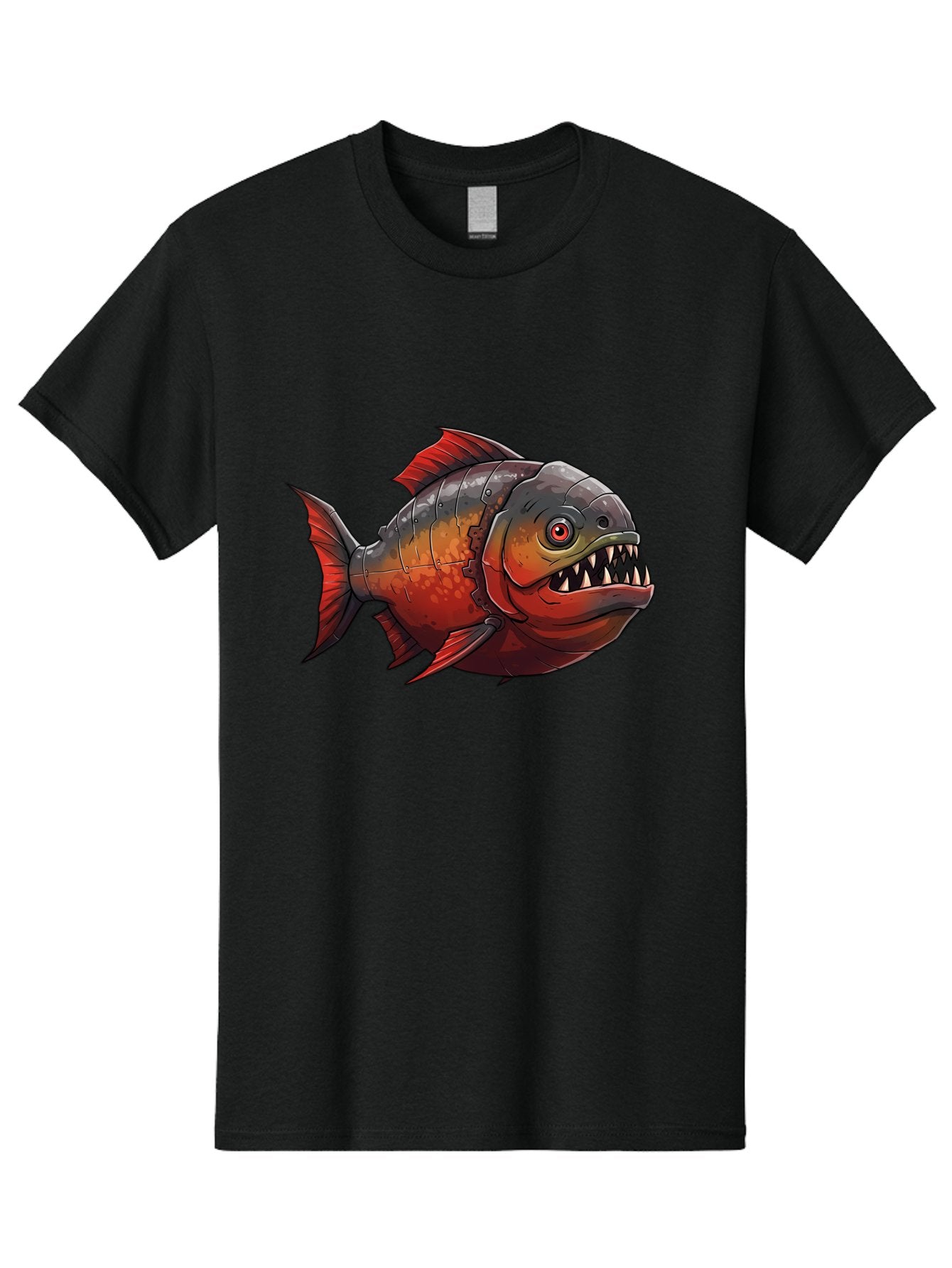 Piranha Men'S Graphic Tee, 100% Cotton, Comfortable Casual Summer Wear, Machine Washable, Vintage Camera, Old Camera, Antique Camera, Black Camera, Classic Photography, Photography Equipment, Nostalgic Device, Film Camera, Camera Art Baf360