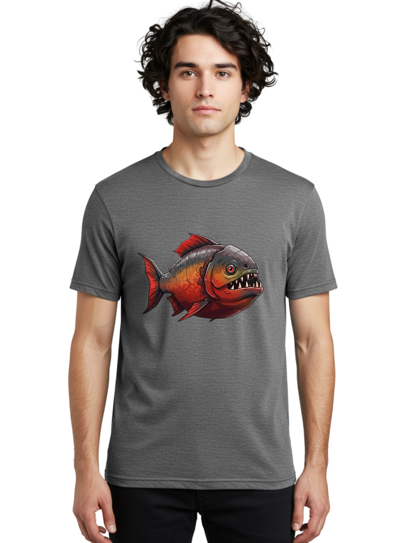 Piranha Men'S Graphic Tee, 100% Cotton, Comfortable Casual Summer Wear, Machine Washable, Vintage Camera, Old Camera, Antique Camera, Black Camera, Classic Photography, Photography Equipment, Nostalgic Device, Film Camera, Camera Art Baf360 26