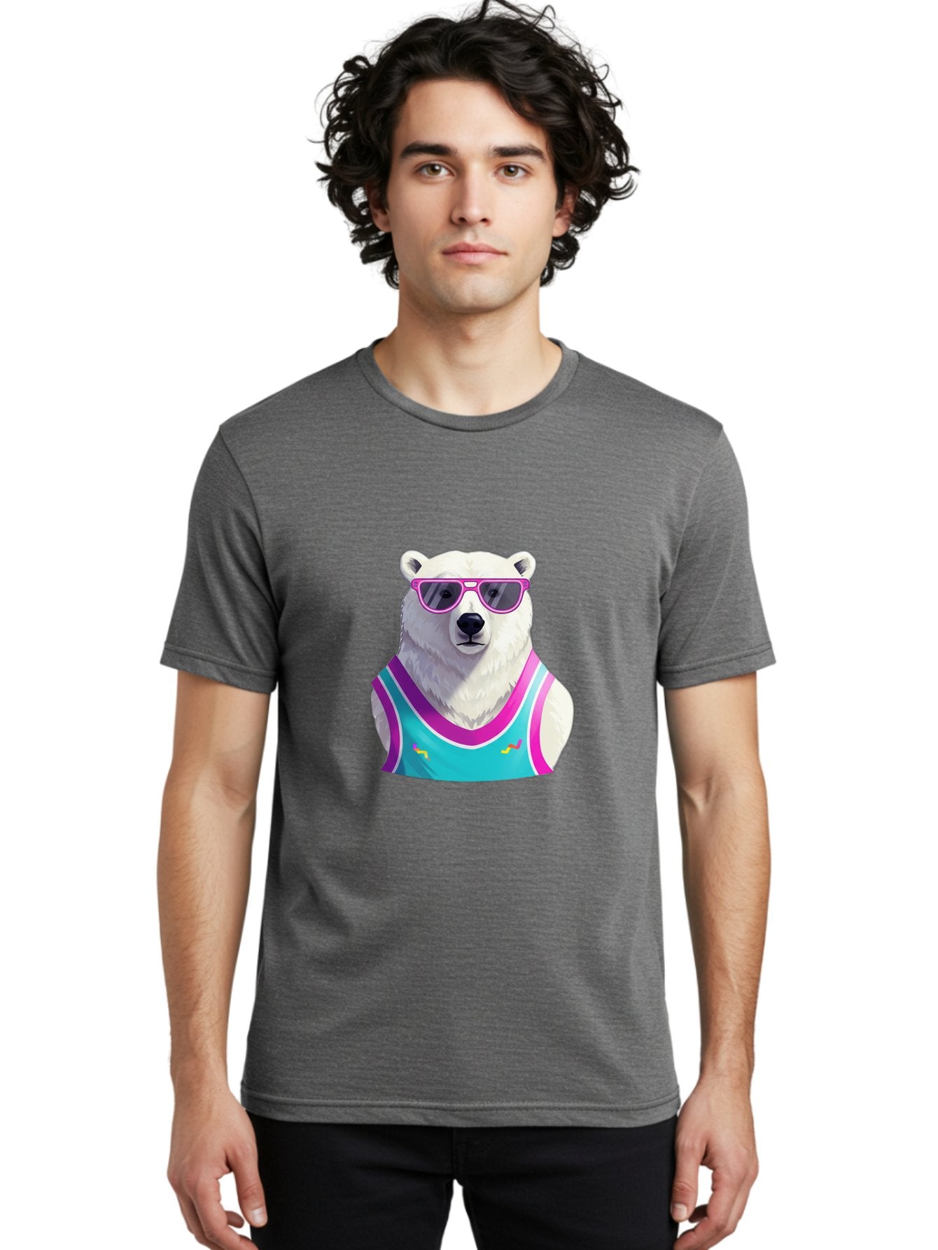 Polar-Bear-1 Men'S Graphic Tee, 100% Cotton, Comfortable Casual Summer Wear, Machine Washable, Vintage Camera, Old Camera, Antique Camera, Black Camera, Classic Photography, Photography Equipment, Nostalgic Device, Film Camera, Camera Art Baf362 26