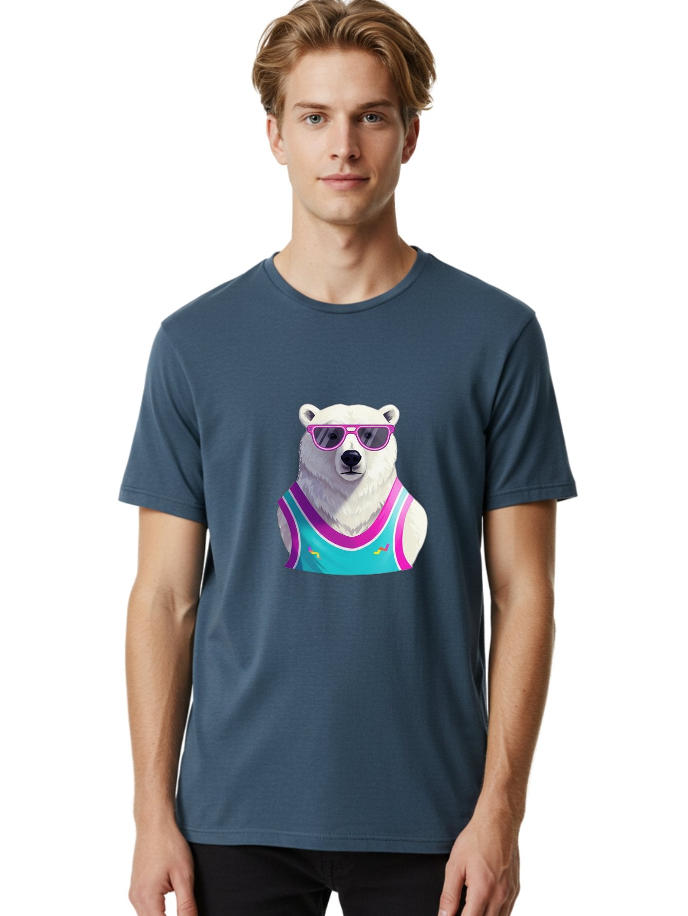 Polar-Bear-1 Men'S Graphic Tee, 100% Cotton, Comfortable Casual Summer Wear, Machine Washable, Vintage Camera, Old Camera, Antique Camera, Black Camera, Classic Photography, Photography Equipment, Nostalgic Device, Film Camera, Camera Art Baf362 29