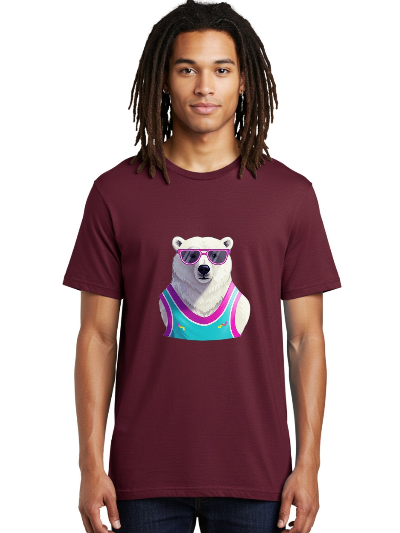 Polar-Bear-1 Men'S Graphic Tee, 100% Cotton, Comfortable Casual Summer Wear, Machine Washable, Vintage Camera, Old Camera, Antique Camera, Black Camera, Classic Photography, Photography Equipment, Nostalgic Device, Film Camera, Camera Art Baf362 25