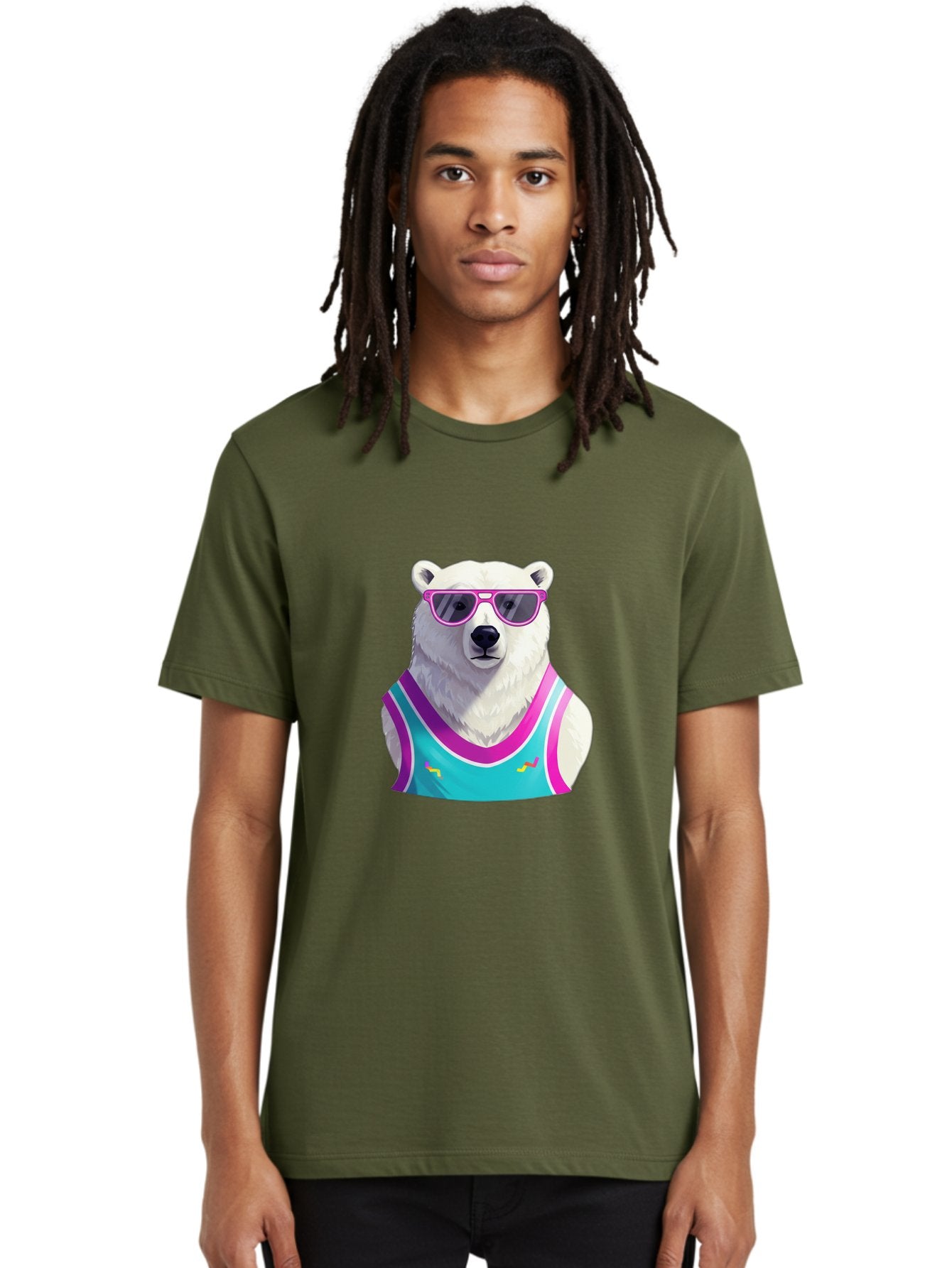 Polar-Bear-1 Men'S Graphic Tee, 100% Cotton, Comfortable Casual Summer Wear, Machine Washable, Vintage Camera, Old Camera, Antique Camera, Black Camera, Classic Photography, Photography Equipment, Nostalgic Device, Film Camera, Camera Art Baf362 19