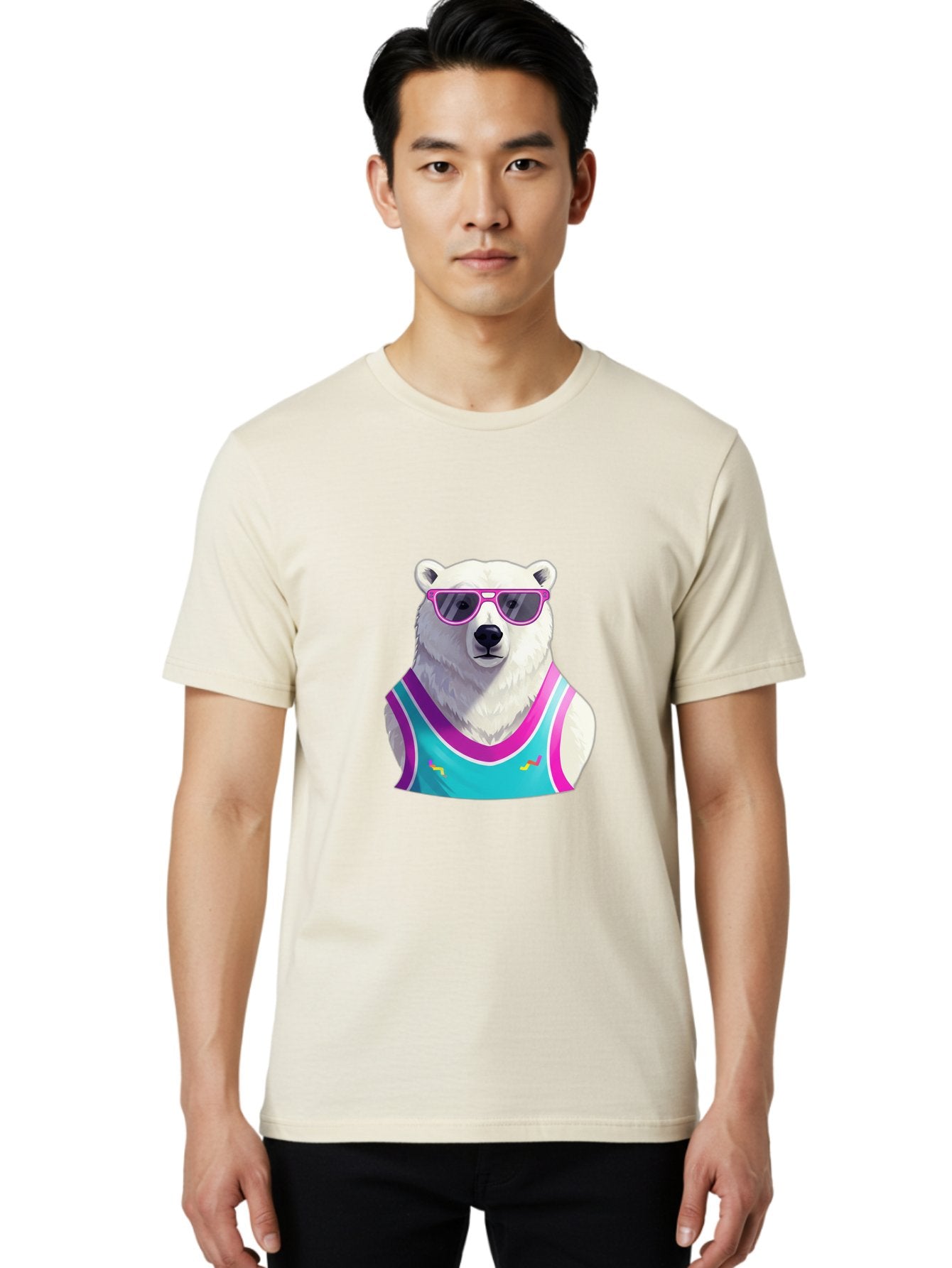 Polar-Bear-1 Men'S Graphic Tee, 100% Cotton, Comfortable Casual Summer Wear, Machine Washable, Vintage Camera, Old Camera, Antique Camera, Black Camera, Classic Photography, Photography Equipment, Nostalgic Device, Film Camera, Camera Art Baf362 27