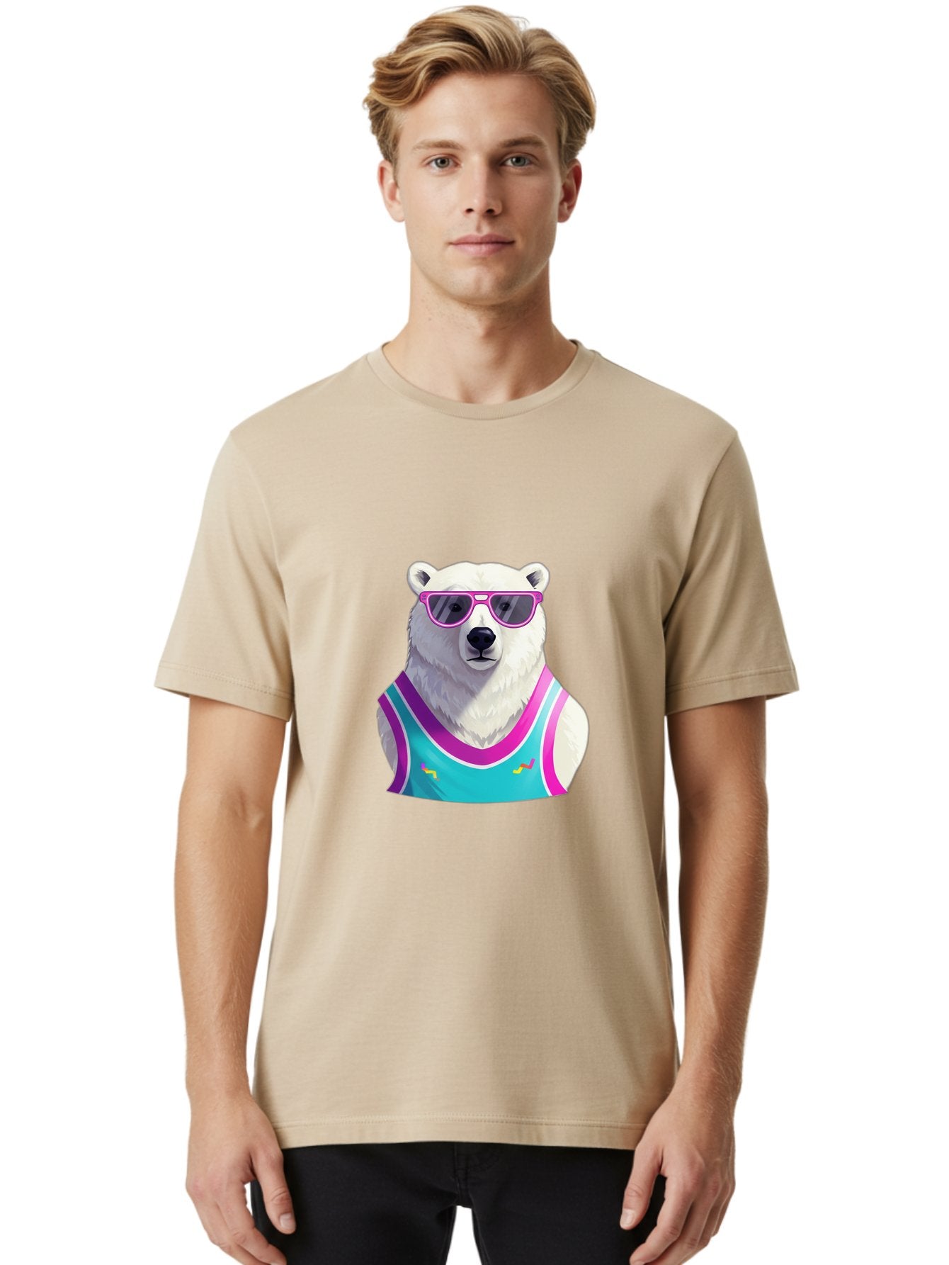 Polar-Bear-1 Men'S Graphic Tee, 100% Cotton, Comfortable Casual Summer Wear, Machine Washable, Vintage Camera, Old Camera, Antique Camera, Black Camera, Classic Photography, Photography Equipment, Nostalgic Device, Film Camera, Camera Art Baf362 23