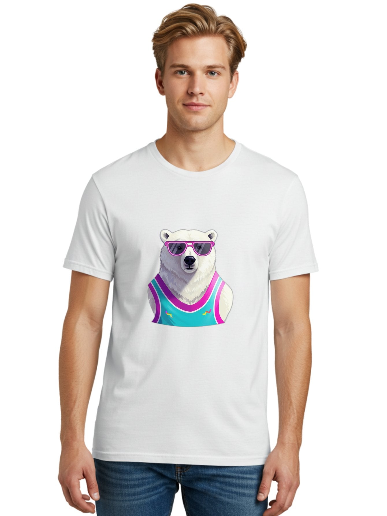 Polar-Bear-1 Men'S Graphic Tee, 100% Cotton, Comfortable Casual Summer Wear, Machine Washable, Vintage Camera, Old Camera, Antique Camera, Black Camera, Classic Photography, Photography Equipment, Nostalgic Device, Film Camera, Camera Art Baf362 24