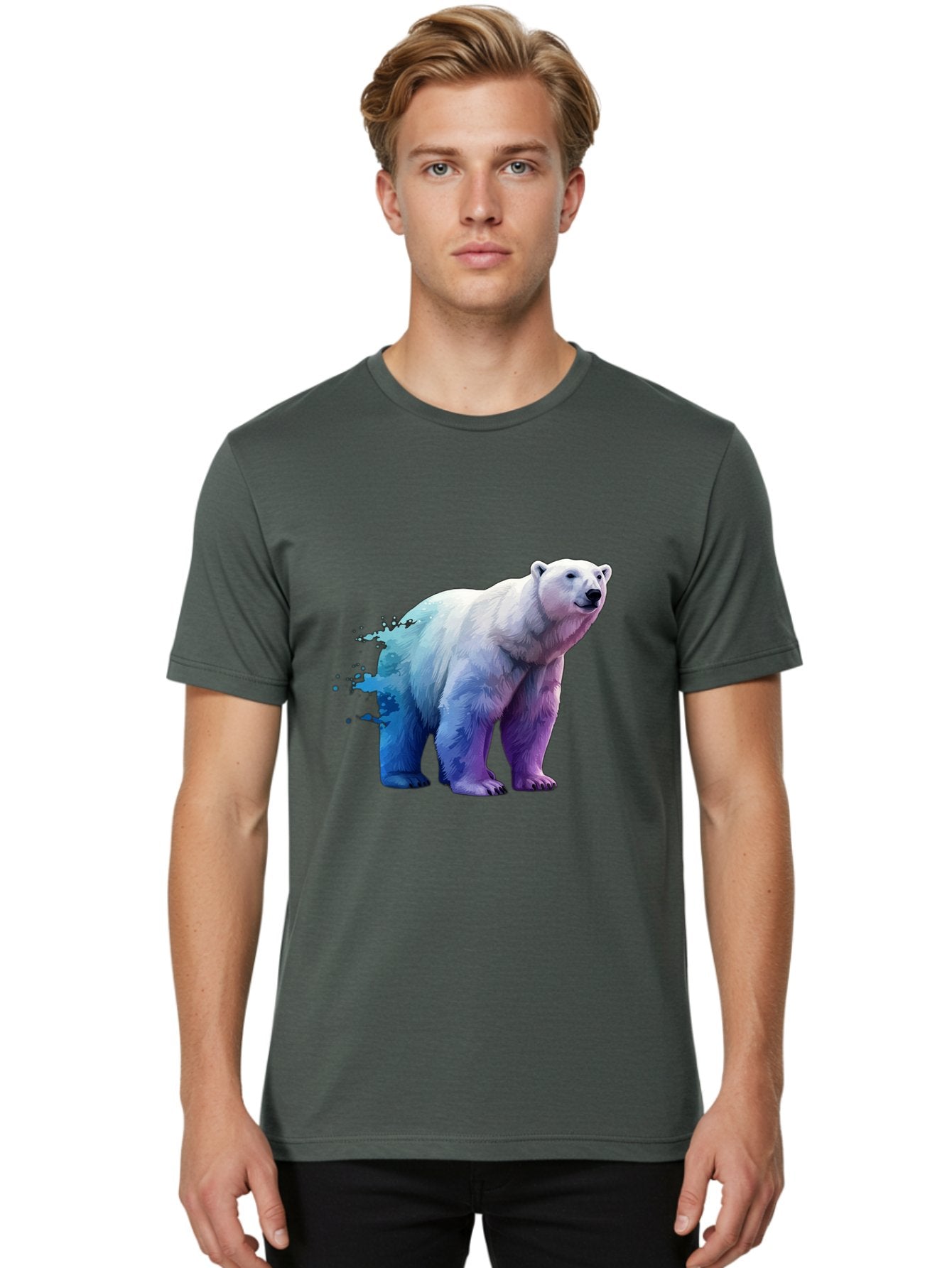 Polar-Bear-17 Men'S Graphic Tee, 100% Cotton, Comfortable Casual Summer Wear, Machine Washable, Vintage Camera, Old Camera, Antique Camera, Black Camera, Classic Photography, Photography Equipment, Nostalgic Device, Film Camera, Camera Art Baf370 24