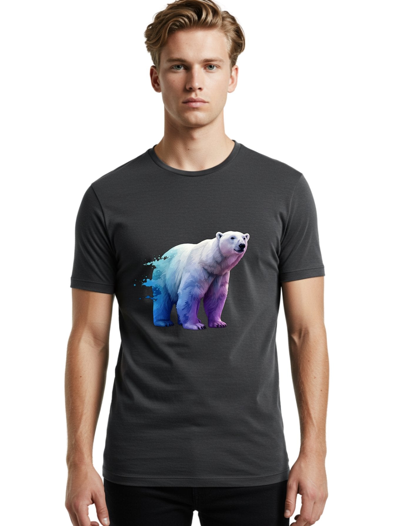 Polar-Bear-17 Men'S Graphic Tee, 100% Cotton, Comfortable Casual Summer Wear, Machine Washable, Vintage Camera, Old Camera, Antique Camera, Black Camera, Classic Photography, Photography Equipment, Nostalgic Device, Film Camera, Camera Art Baf370 17