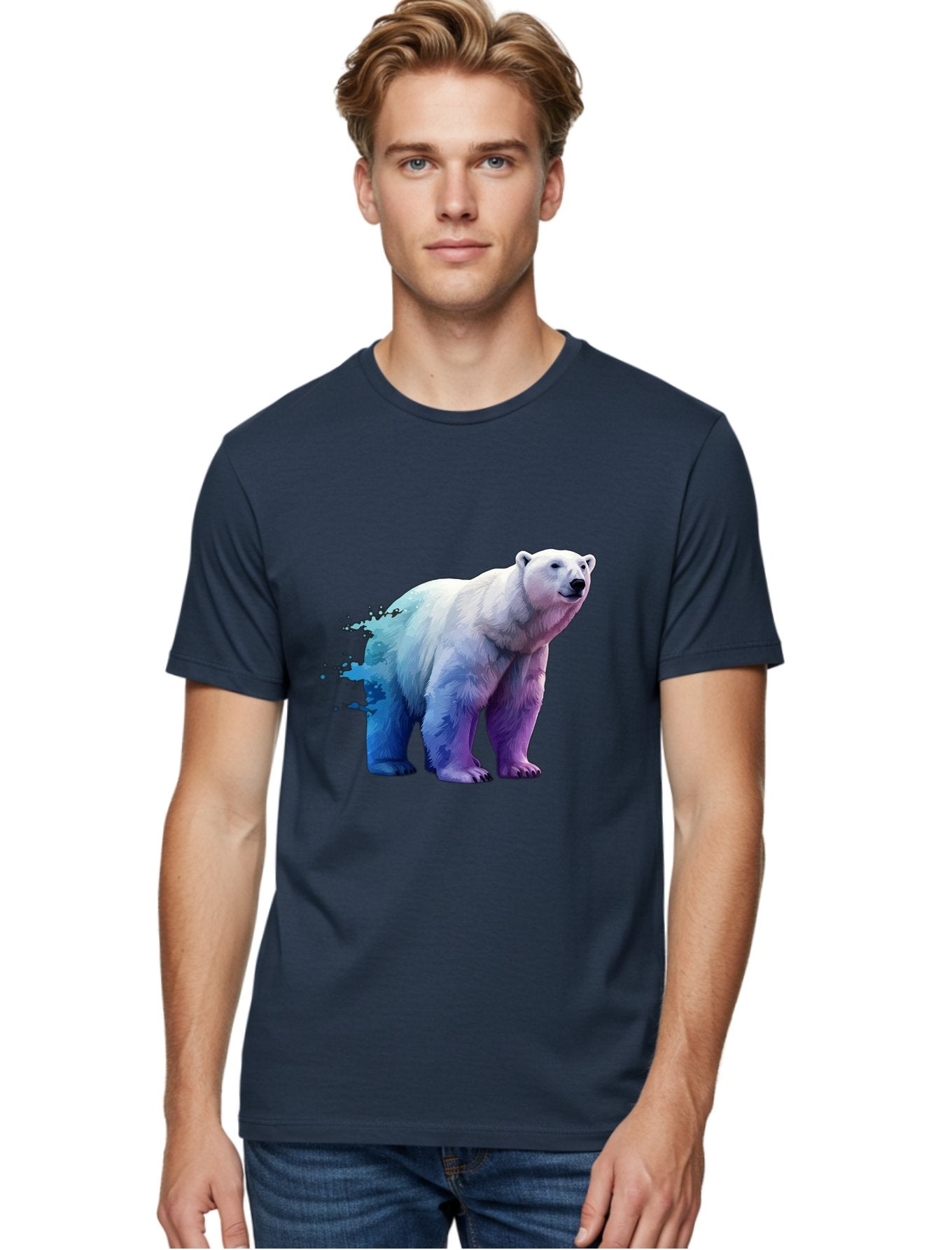 Polar-Bear-17 Men'S Graphic Tee, 100% Cotton, Comfortable Casual Summer Wear, Machine Washable, Vintage Camera, Old Camera, Antique Camera, Black Camera, Classic Photography, Photography Equipment, Nostalgic Device, Film Camera, Camera Art Baf370 30