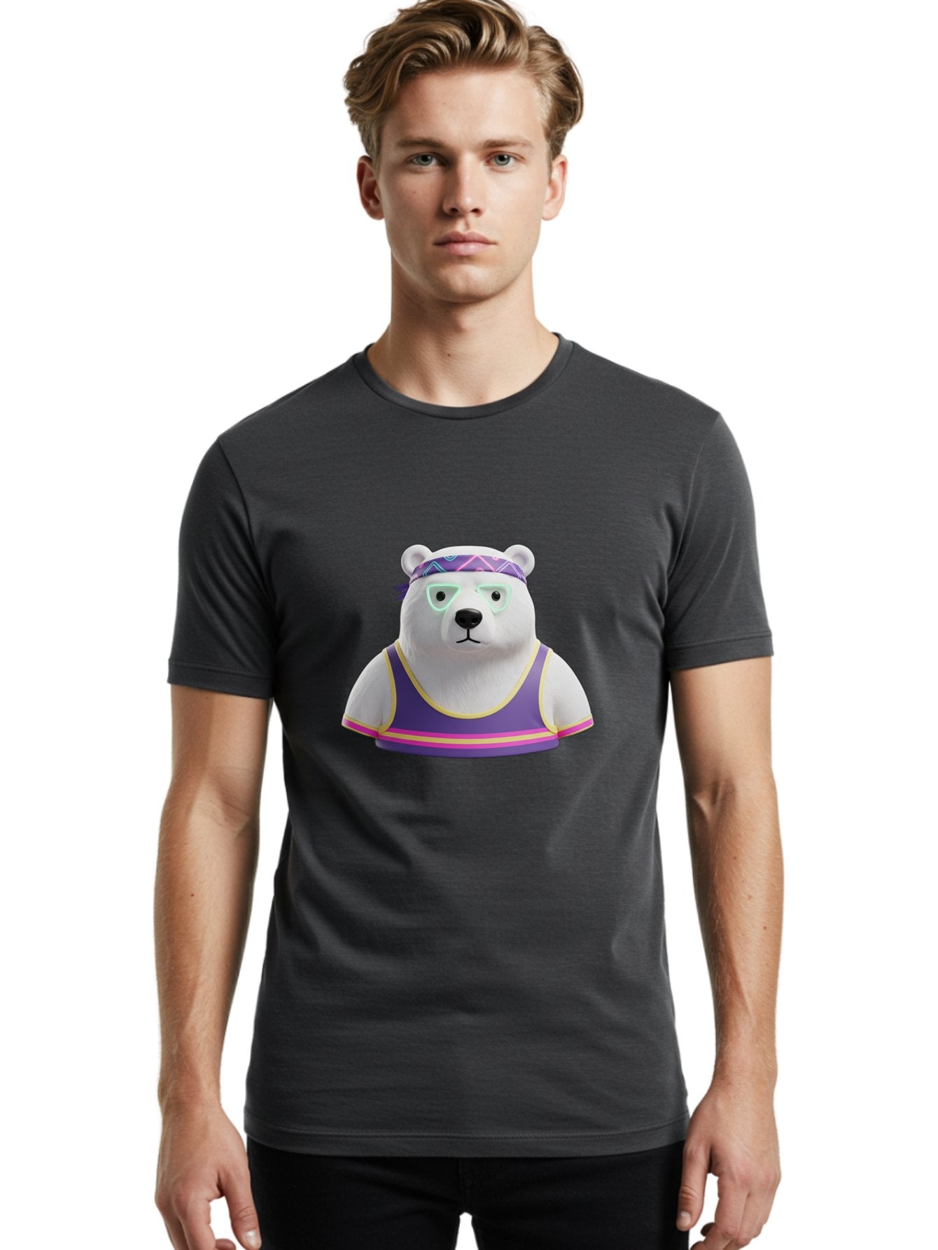 Polar-Bear-3 Men'S Graphic Tee, 100% Cotton, Comfortable Casual Summer Wear, Machine Washable, Vintage Camera, Old Camera, Antique Camera, Black Camera, Classic Photography, Photography Equipment, Nostalgic Device, Film Camera, Camera Art Baf375 22