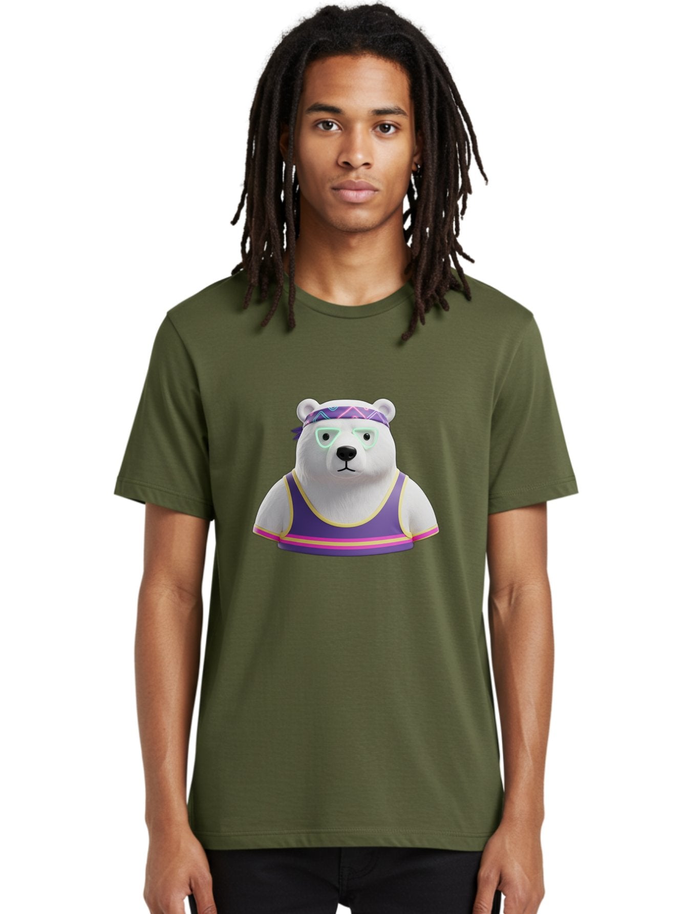 Polar-Bear-3 Men'S Graphic Tee, 100% Cotton, Comfortable Casual Summer Wear, Machine Washable, Vintage Camera, Old Camera, Antique Camera, Black Camera, Classic Photography, Photography Equipment, Nostalgic Device, Film Camera, Camera Art Baf375 21