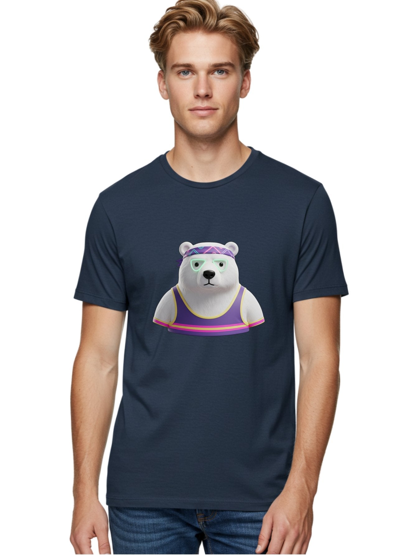 Polar-Bear-3 Men'S Graphic Tee, 100% Cotton, Comfortable Casual Summer Wear, Machine Washable, Vintage Camera, Old Camera, Antique Camera, Black Camera, Classic Photography, Photography Equipment, Nostalgic Device, Film Camera, Camera Art Baf375 25