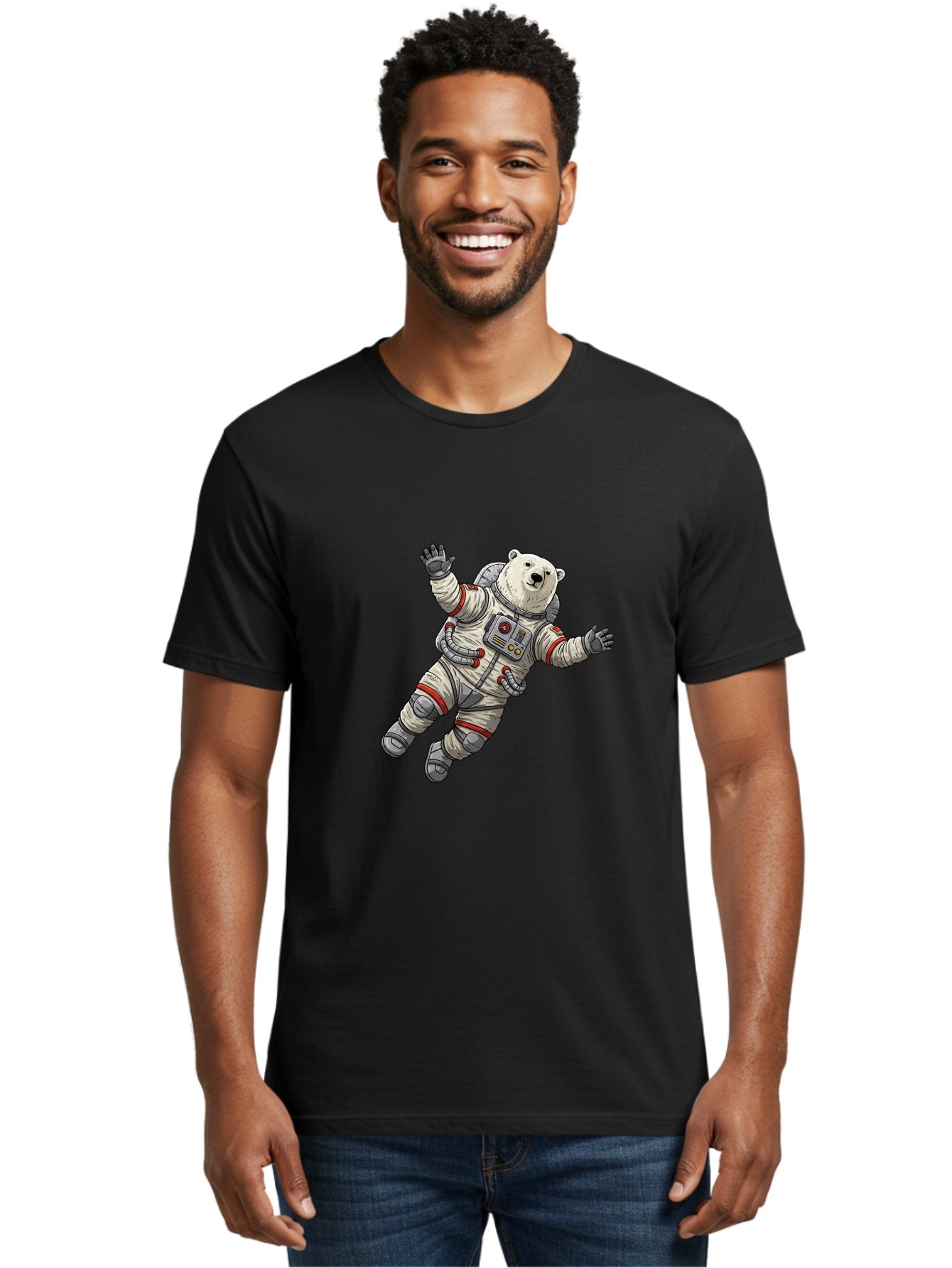 Polar-Bear-Astronaut-3 Men'S Graphic Tee, 100% Cotton, Comfortable Casual Summer Wear, Machine Washable, Vintage Camera, Old Camera, Antique Camera, Black Camera, Classic Photography, Photography Equipment, Nostalgic Device, Film Camera, Baf384 20