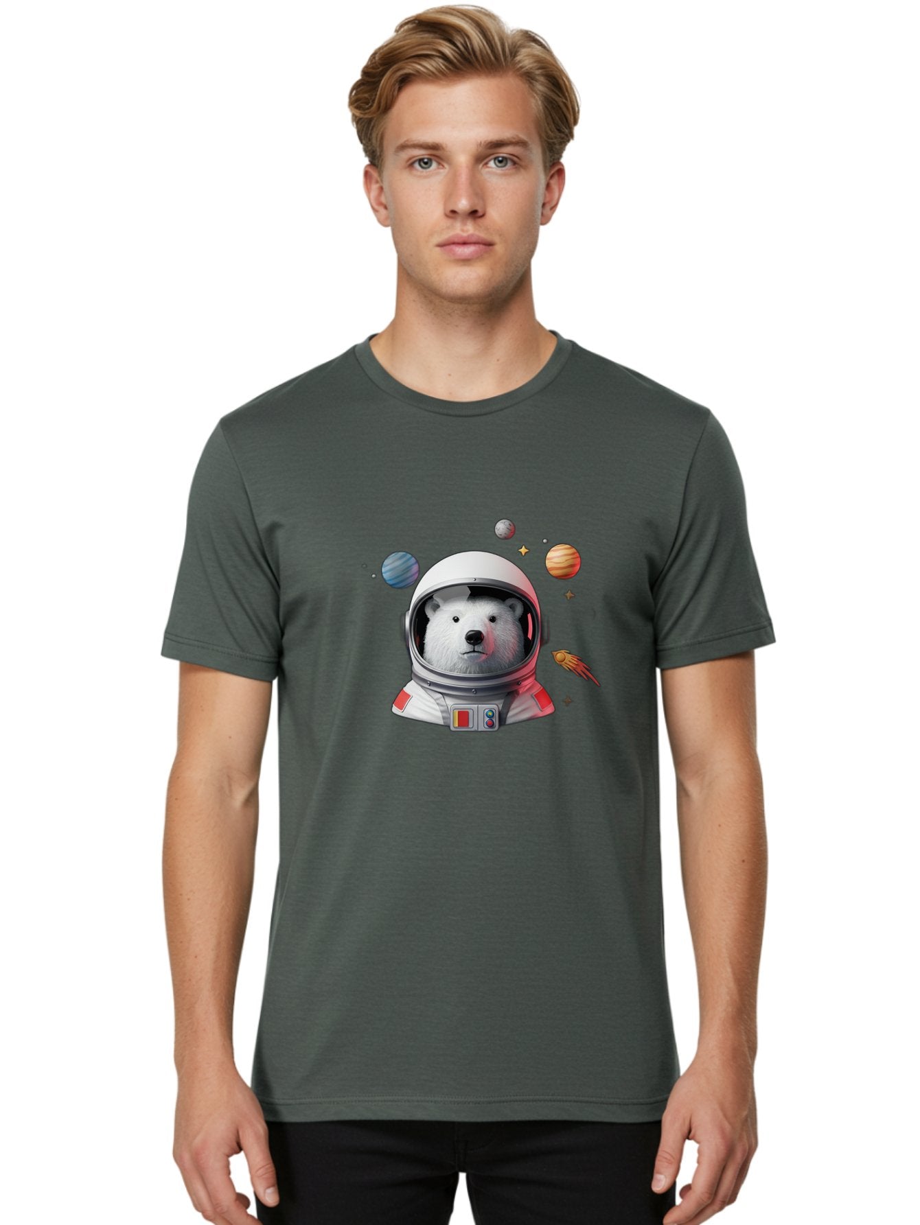 Polar-Bear-Astronaut-4 Men'S Graphic Tee, 100% Cotton, Comfortable Casual Summer Wear, Machine Washable, Vintage Camera, Old Camera, Antique Camera, Black Camera, Classic Photography, Photography Equipment, Nostalgic Device, Film Camera, Baf385 29