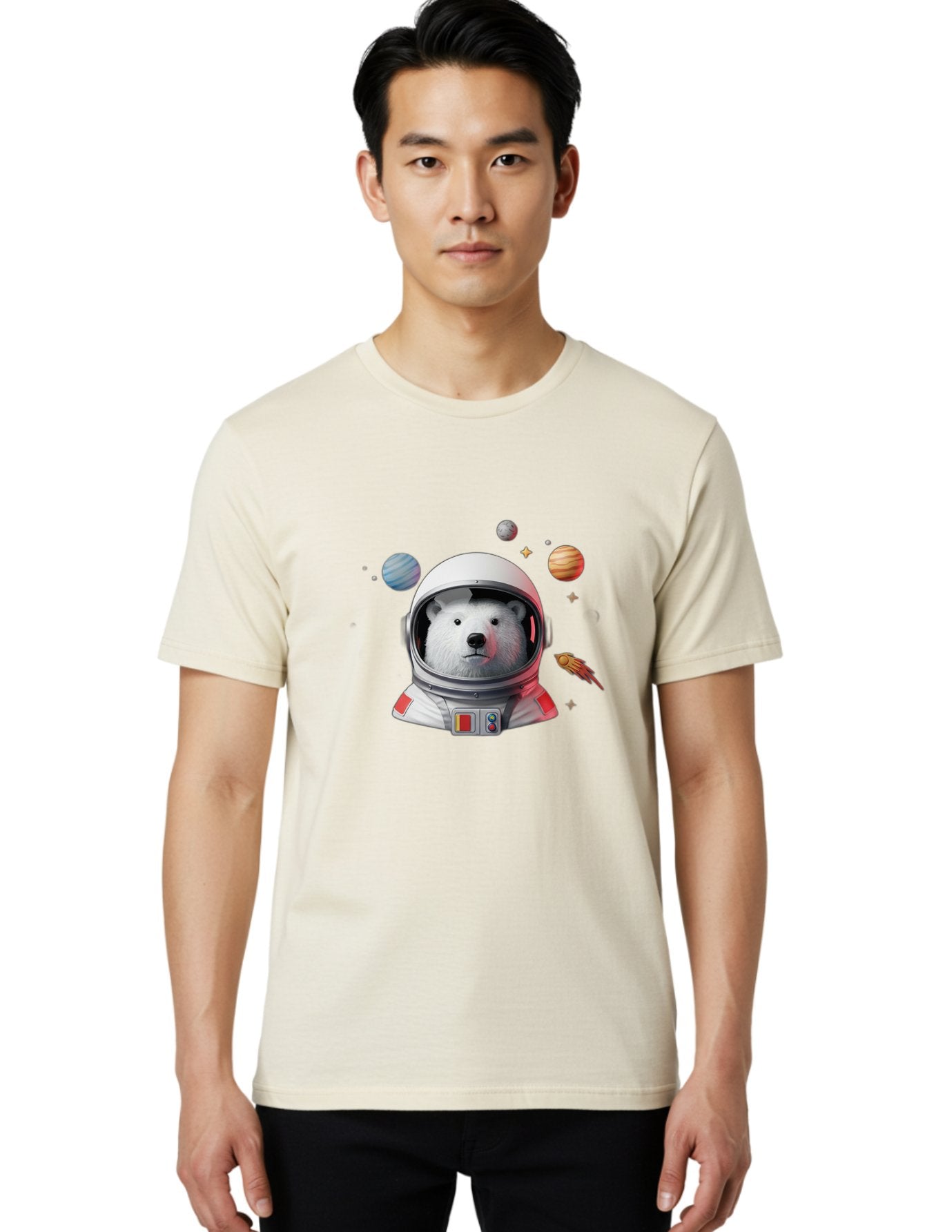 Polar-Bear-Astronaut-4 Men'S Graphic Tee, 100% Cotton, Comfortable Casual Summer Wear, Machine Washable, Vintage Camera, Old Camera, Antique Camera, Black Camera, Classic Photography, Photography Equipment, Nostalgic Device, Film Camera, Baf385 20