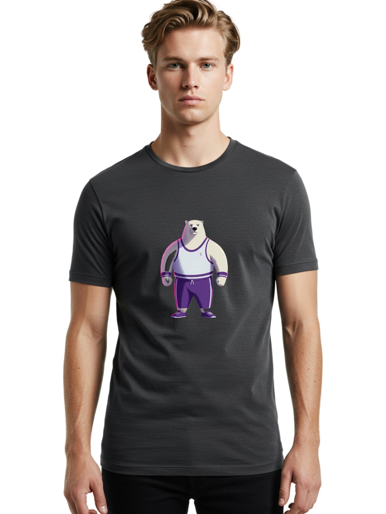 Polar-Bear-Athlete Men'S Graphic Tee, 100% Cotton, Comfortable Casual Summer Wear, Machine Washable, Vintage Camera, Old Camera, Antique Camera, Black Camera, Classic Photography, Photography Equipment, Nostalgic Device, Film Camera, Baf390 26