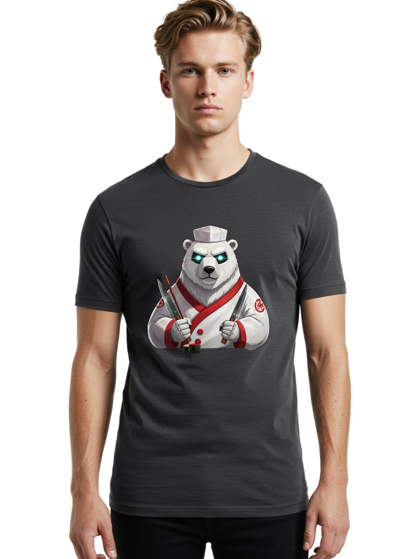 Polar-Bear-Chef-2 Men'S Graphic Tee, 100% Cotton, Comfortable Casual Summer Wear, Machine Washable, Vintage Camera, Old Camera, Antique Camera, Black Camera, Classic Photography, Photography Equipment, Nostalgic Device, Film Camera, Camera Art Baf393 19