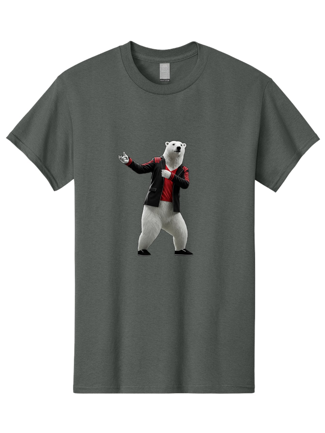Polar-Bear-In-Jacket Men'S Graphic Tee, 100% Cotton, Comfortable Casual Summer Wear, Machine Washable, Vintage Camera, Old Camera, Antique Camera, Black Camera, Classic Photography, Photography Equipment, Nostalgic Device, Film Camera, Baf400