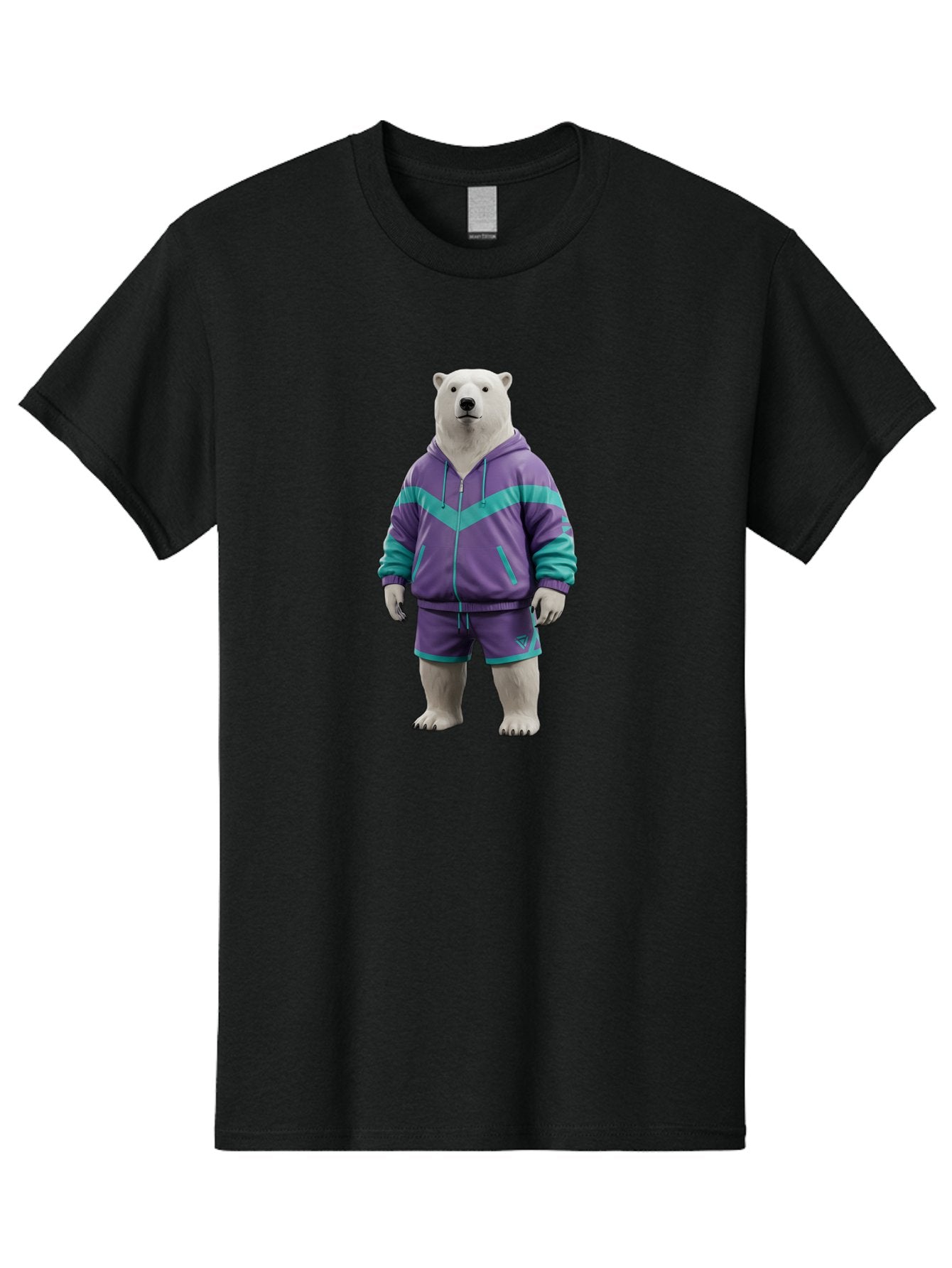 Polar-Bear-In-Purple-Tracksuit Men'S Graphic Tee, 100% Cotton, Comfortable Casual Summer Wear, Machine Washable, Vintage Camera, Old Camera, Antique Camera, Black Camera, Classic Photography, Photography Equipment, Nostalgic Device, Baf401 15