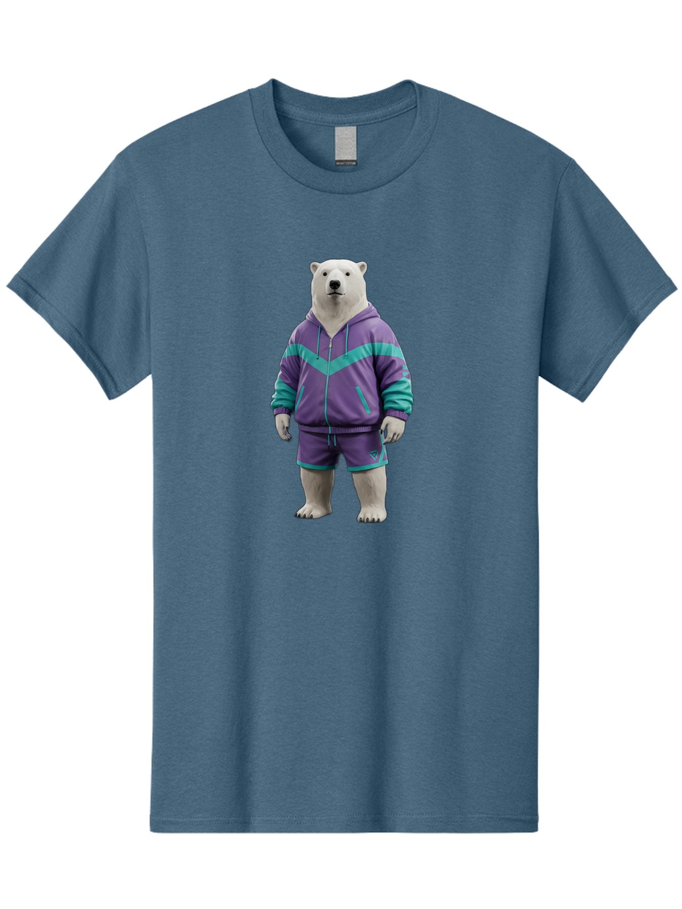 Polar-Bear-In-Purple-Tracksuit Men'S Graphic Tee, 100% Cotton, Comfortable Casual Summer Wear, Machine Washable, Vintage Camera, Old Camera, Antique Camera, Black Camera, Classic Photography, Photography Equipment, Nostalgic Device, Baf401
